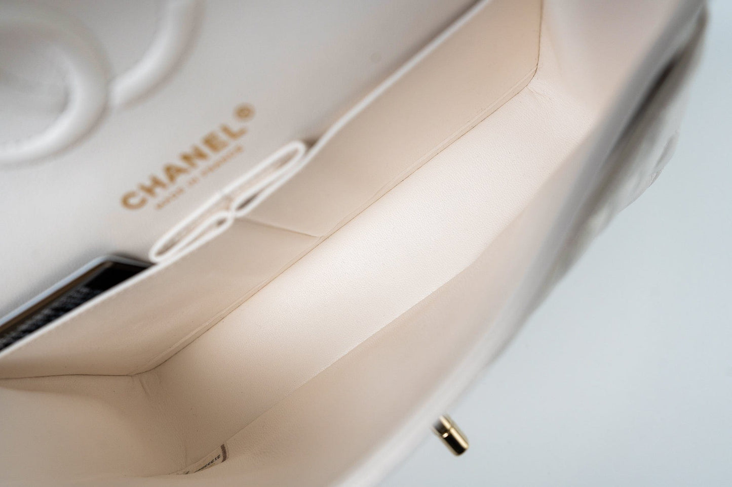 Chanel 21S White Caviar Quilted Classic Flap Small LGHW