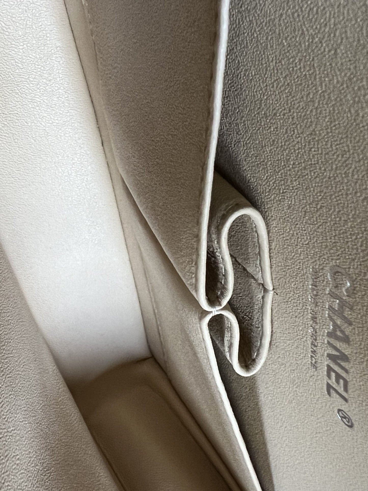 Chanel Beige Clair Caviar Quilted Classic Flap Medium SHW