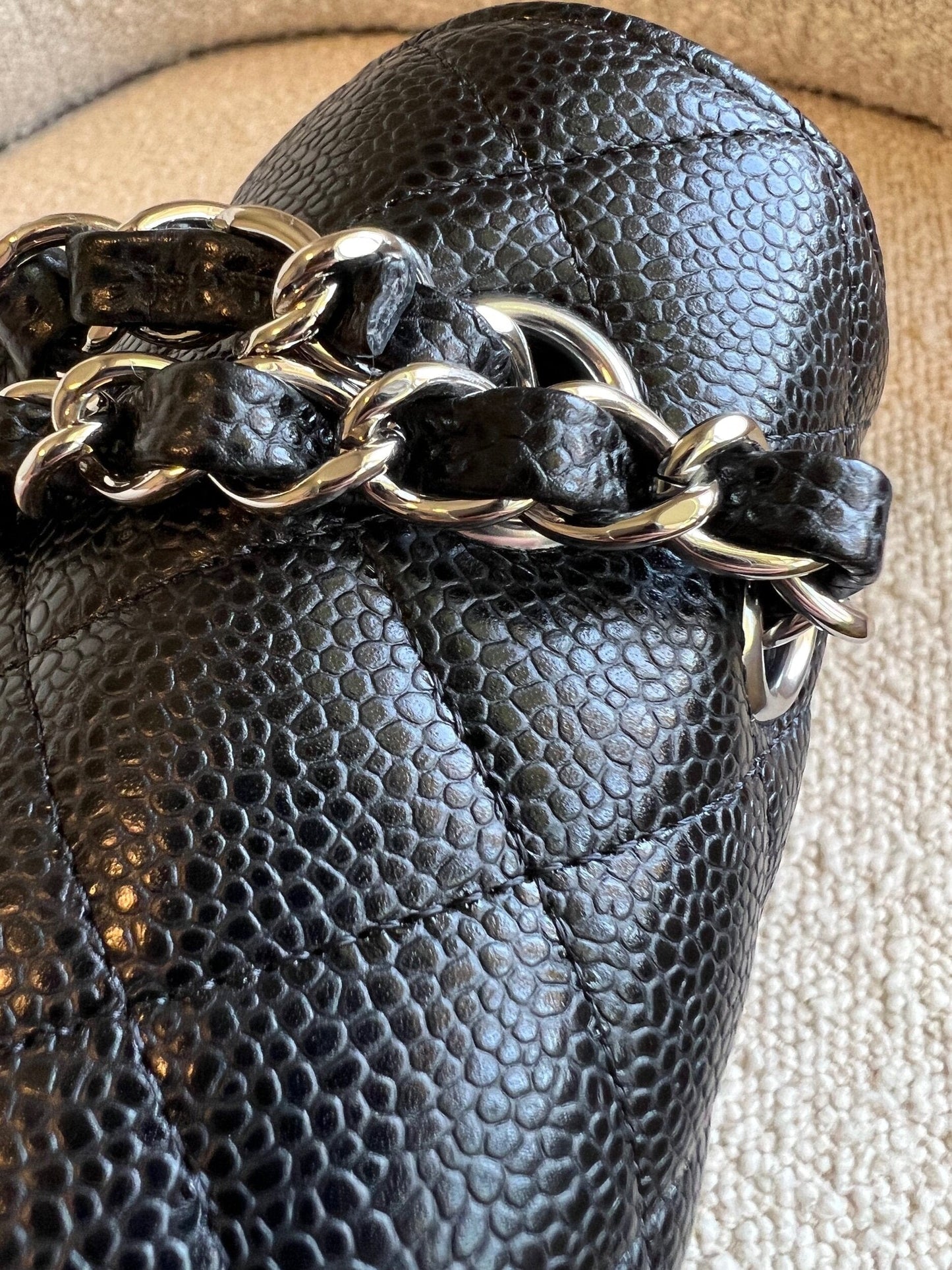 Chanel Black Caviar Quilted Classic Flap Small SHW