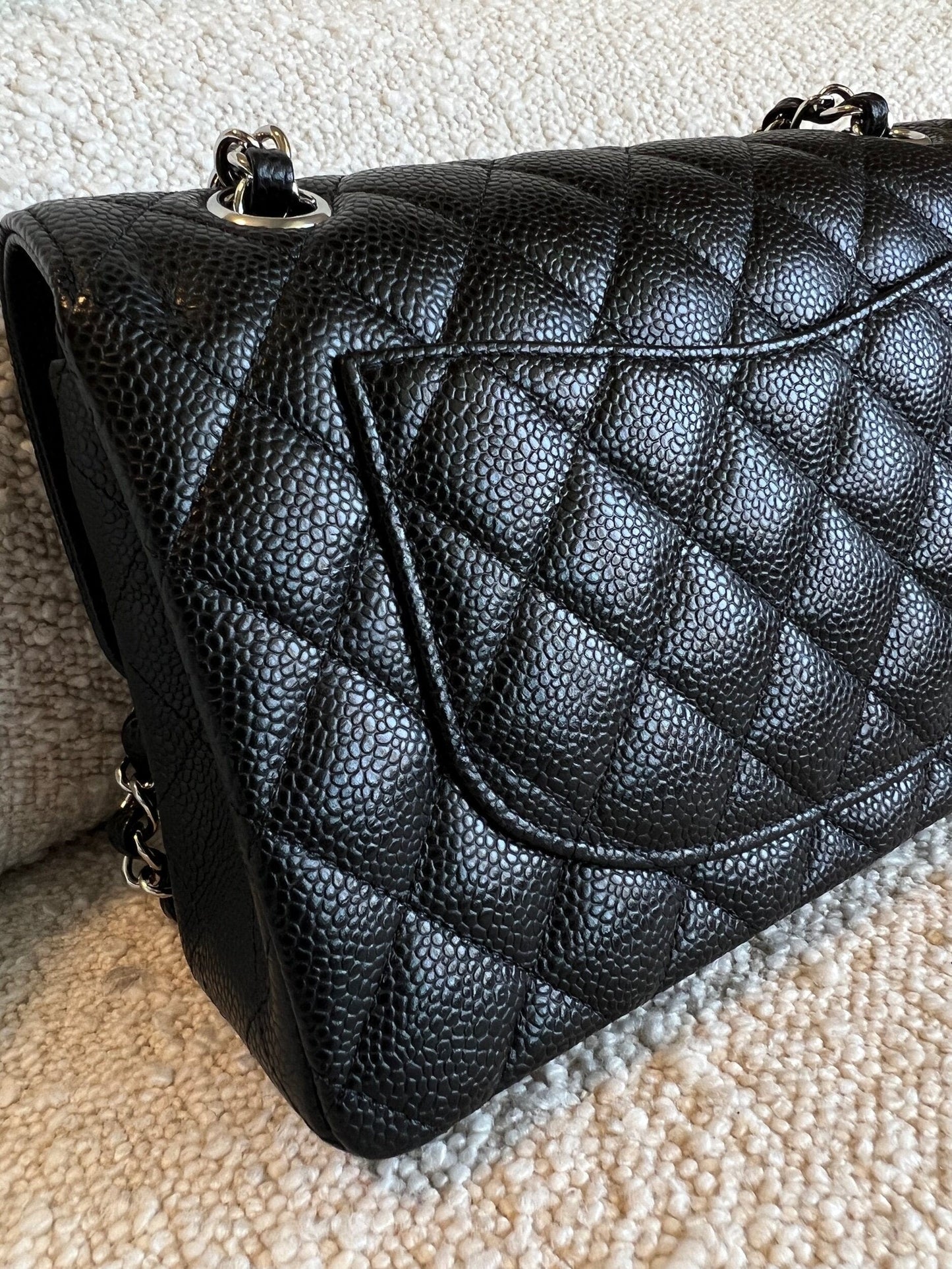 Chanel Black Caviar Quilted Classic Flap Small SHW