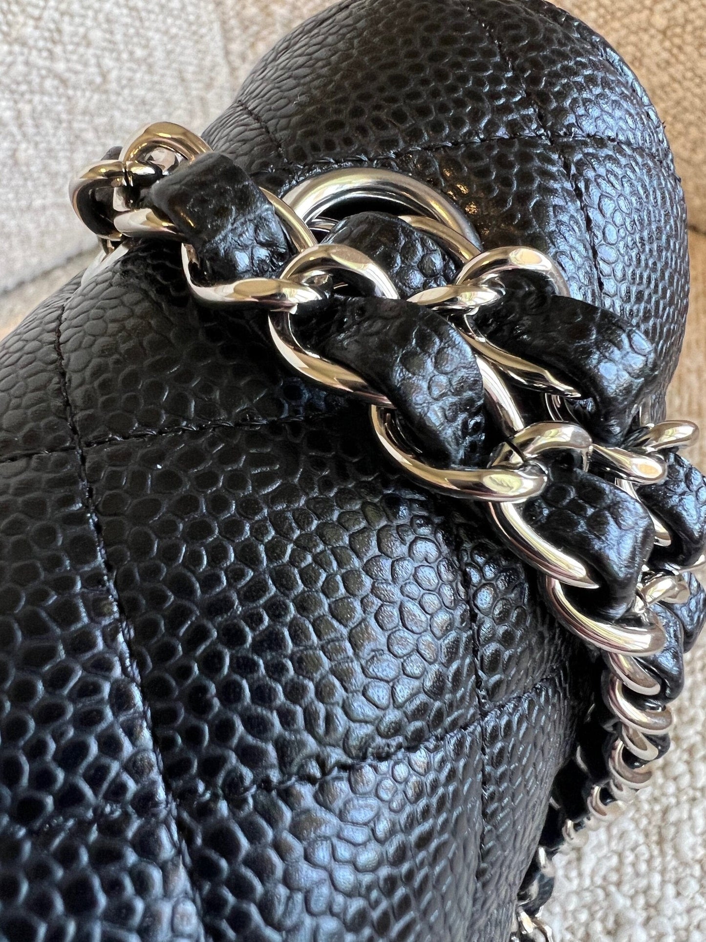 Chanel Black Caviar Quilted Classic Flap Small SHW