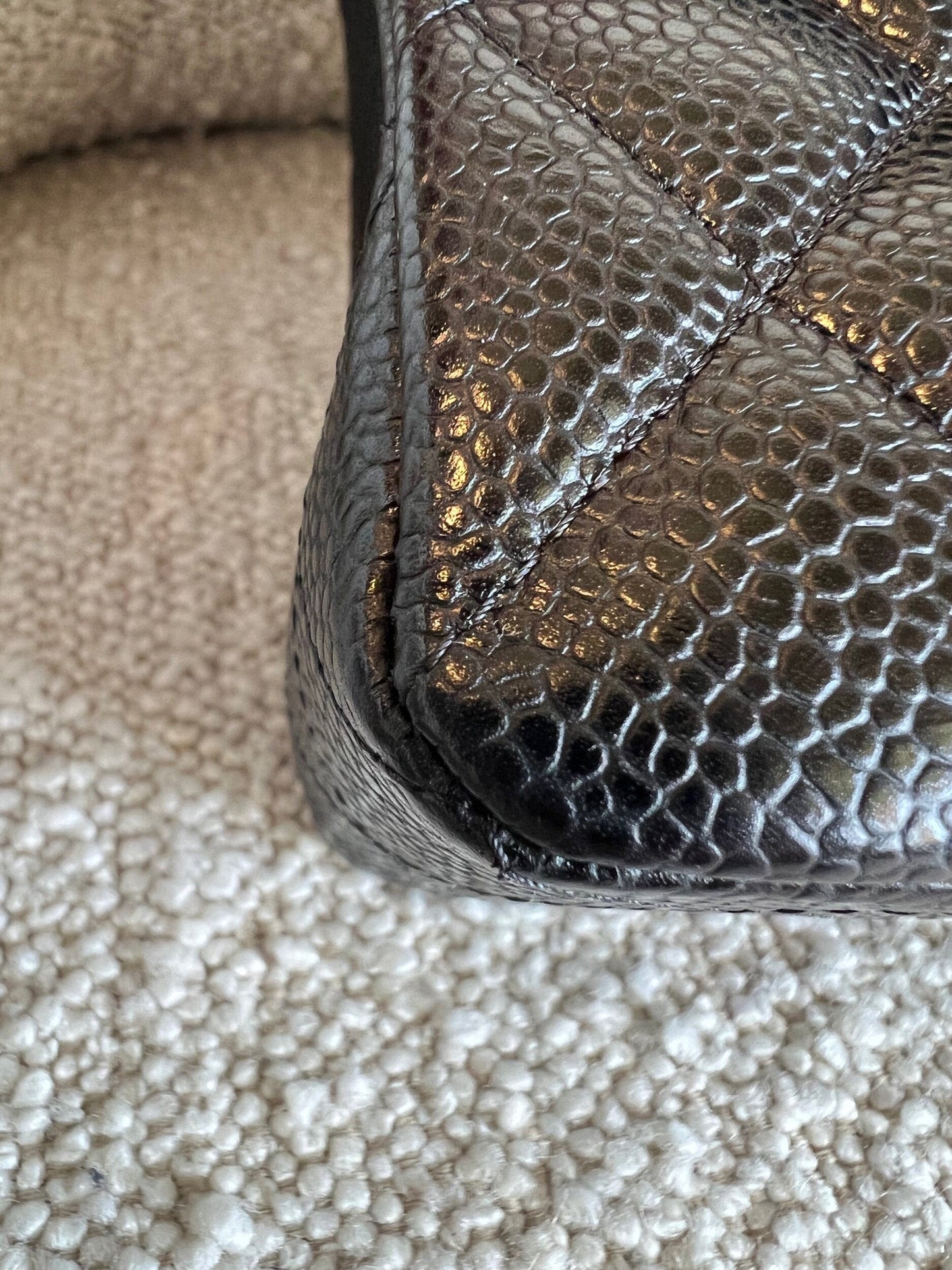 Chanel Black Caviar Quilted Classic Flap Small SHW