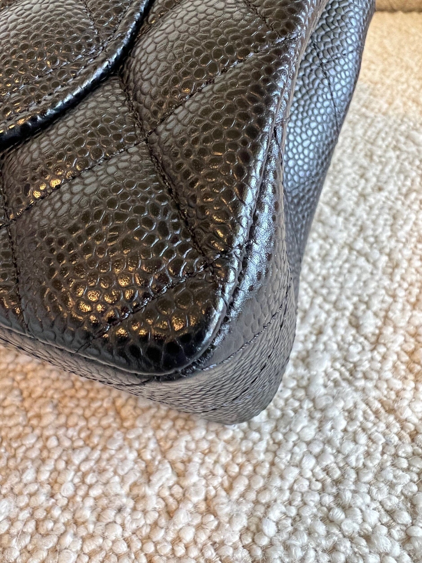 Chanel Black Caviar Quilted Classic Flap Small SHW