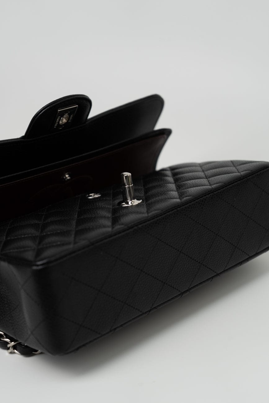 Chanel Black Caviar Quilted Classic Flap Small SHW