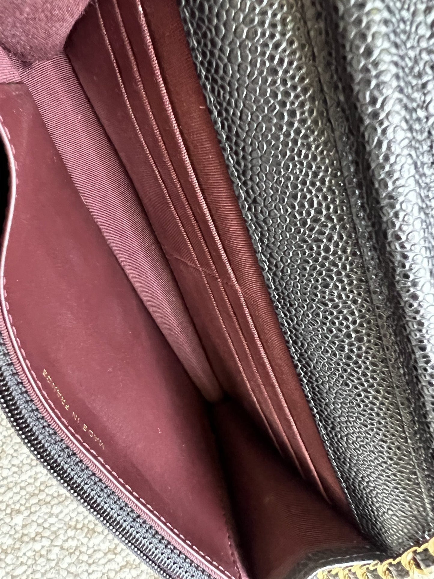 Chanel Black Caviar Quilted Wallet On Chain GHW (WOC)