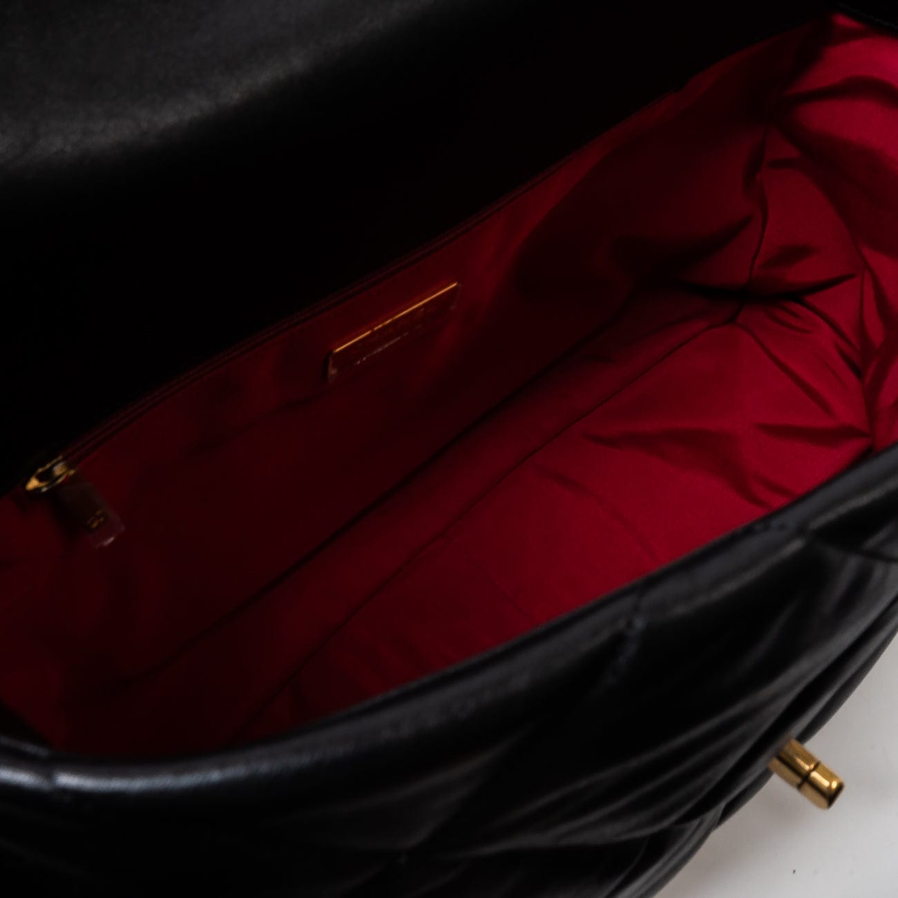 Chanel Black Goatskin Quilted Maxi 19 Flap