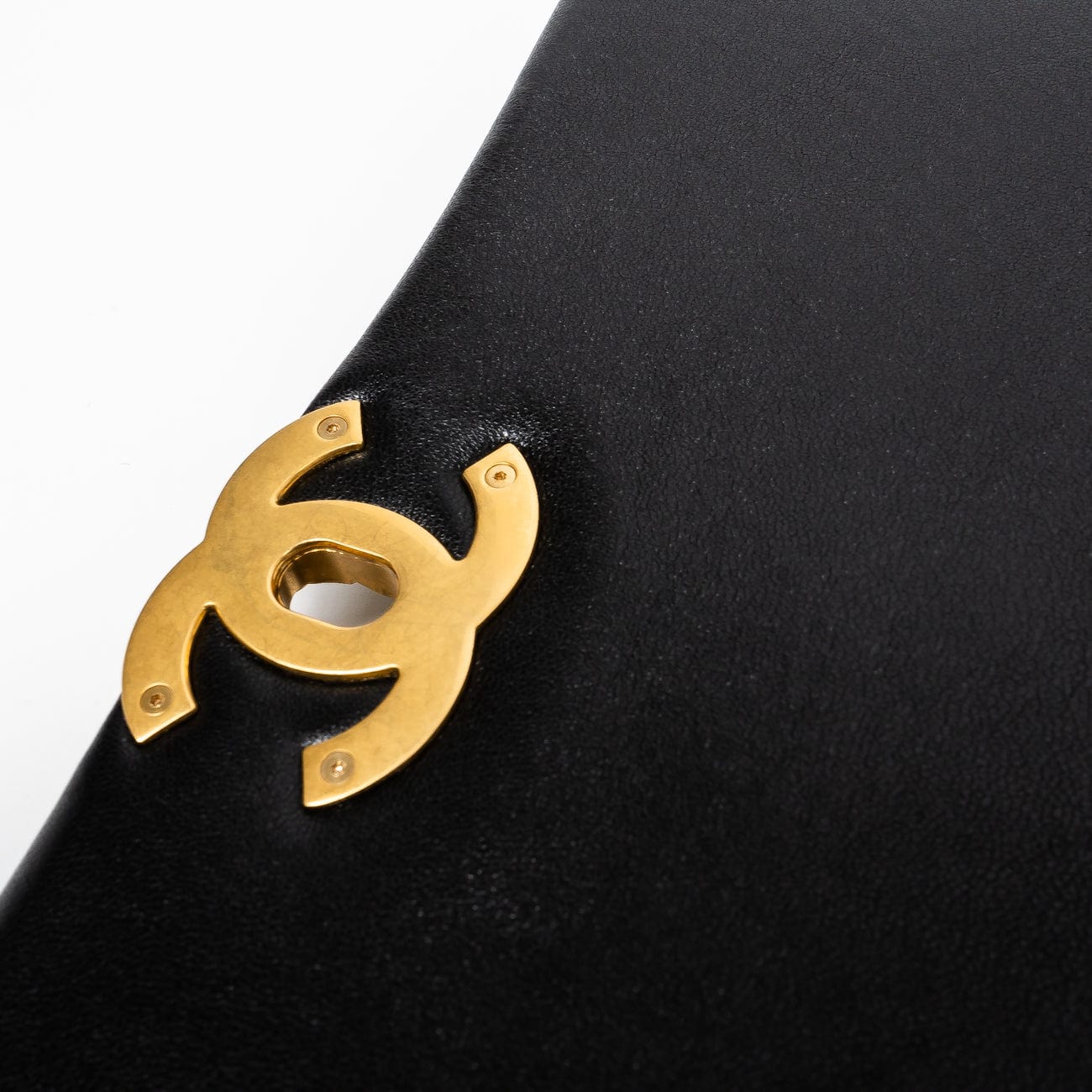 Chanel Black Goatskin Quilted Maxi 19 Flap