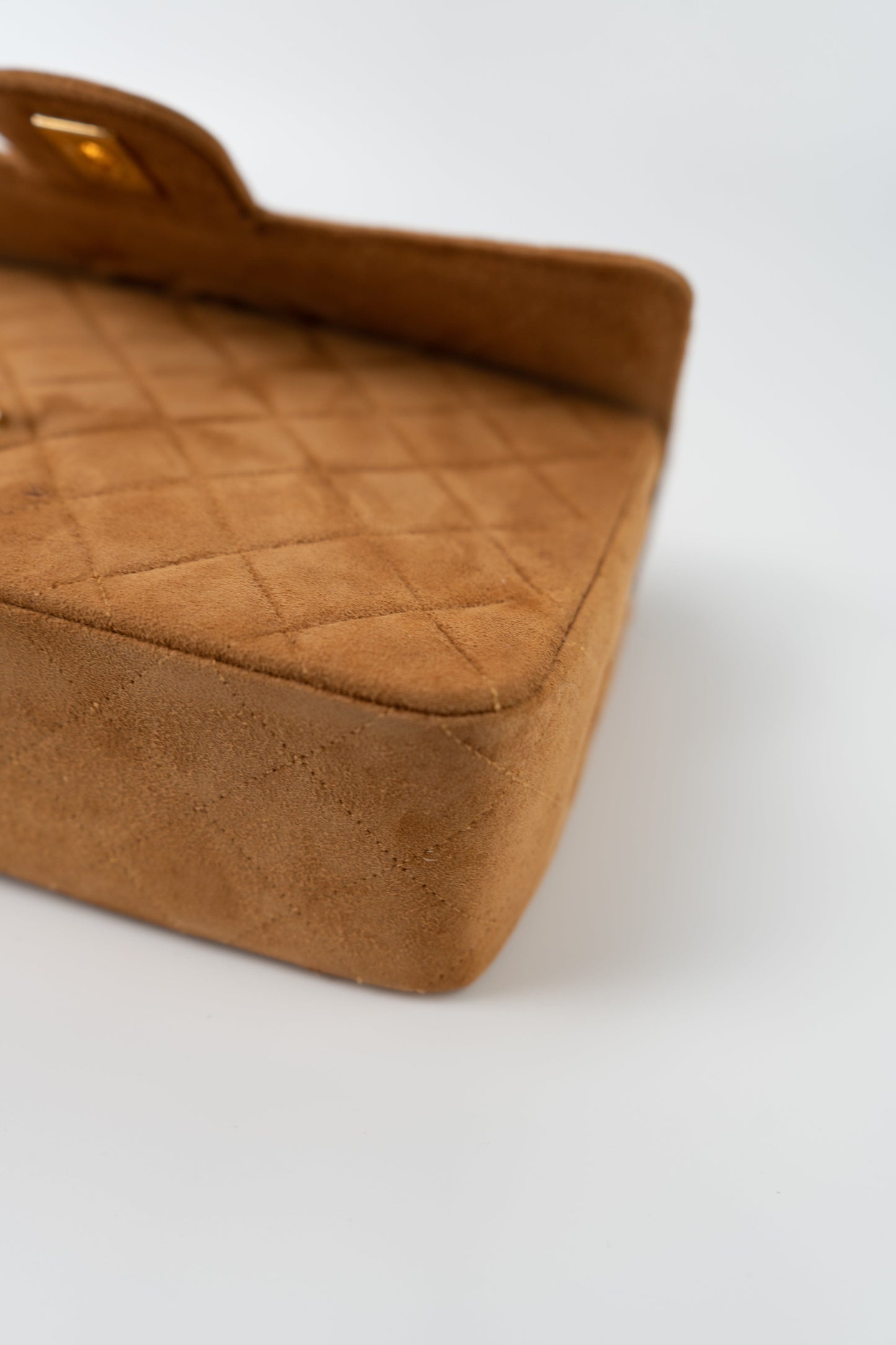 Chanel Brown Suede Quilted Matelasse Single Flap  GHW