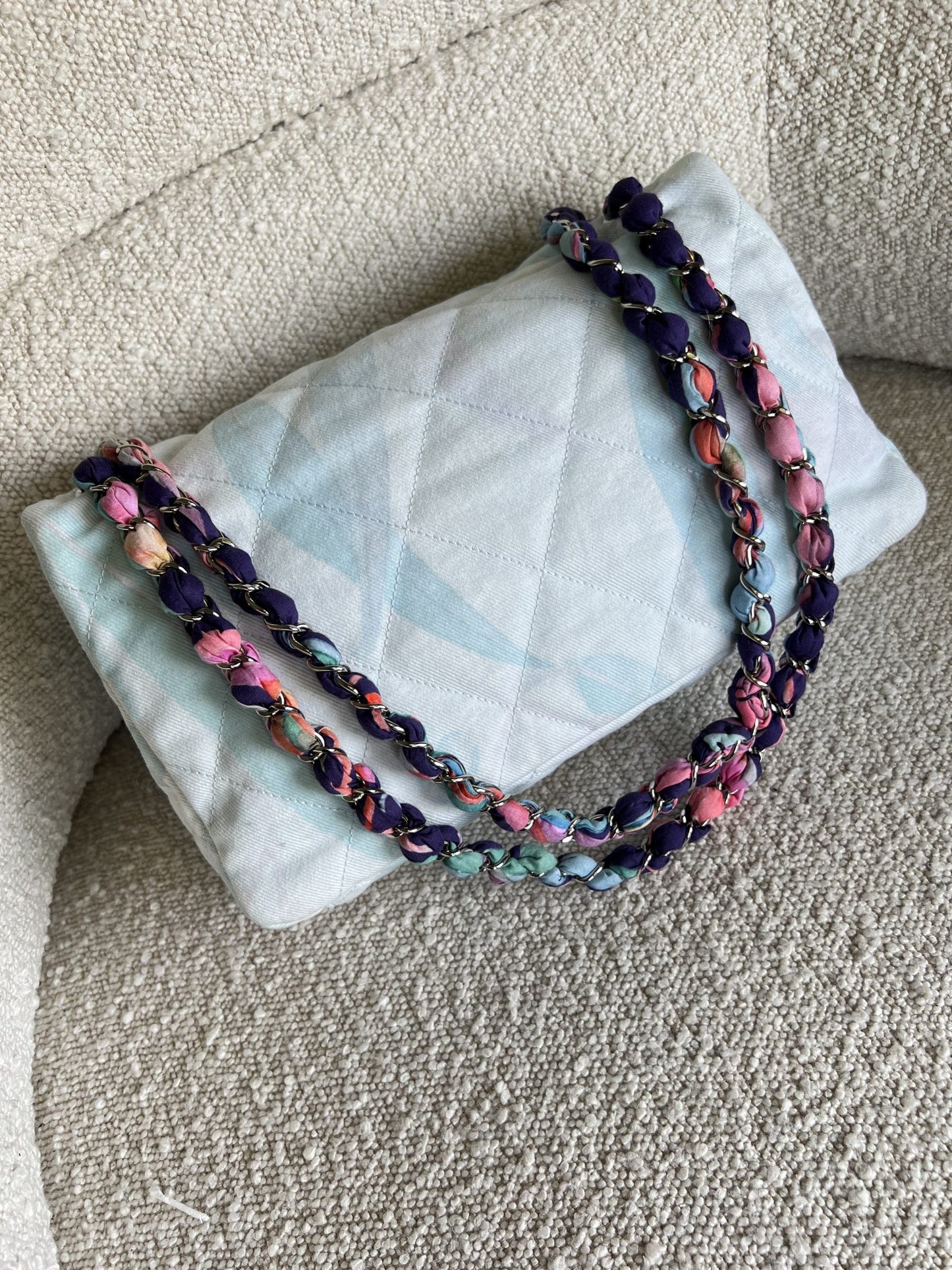 Chanel Jungle Jeans Flap Bag Blue SHW