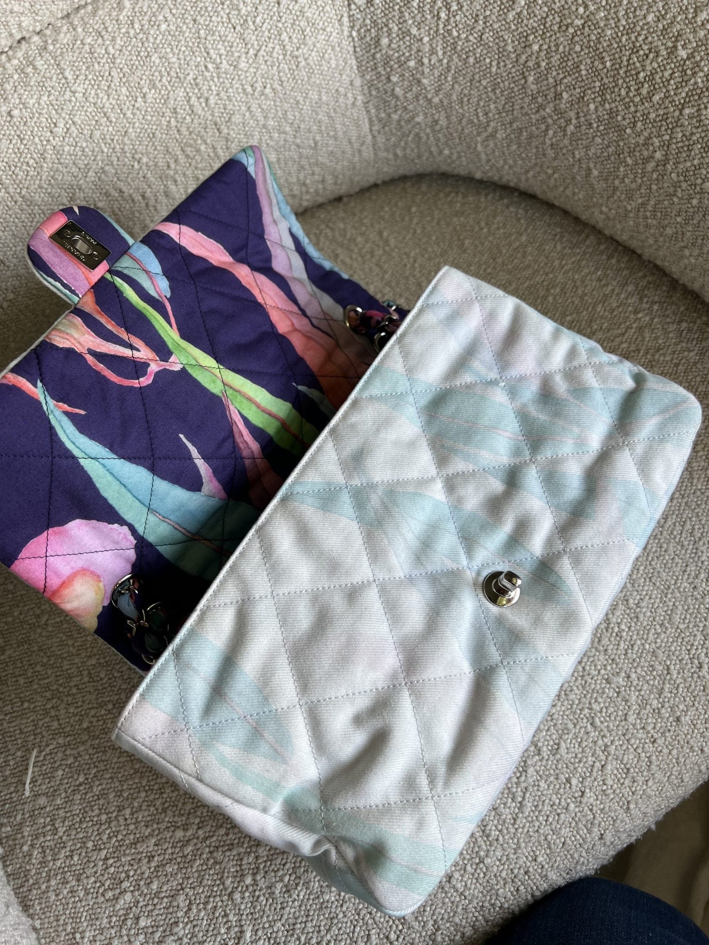 Chanel Jungle Jeans Flap Bag Blue SHW