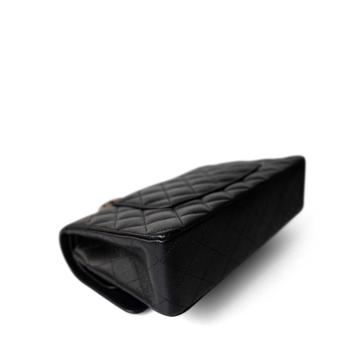 Black Caviar Quilted Classic Flap Medium Gold Hardware