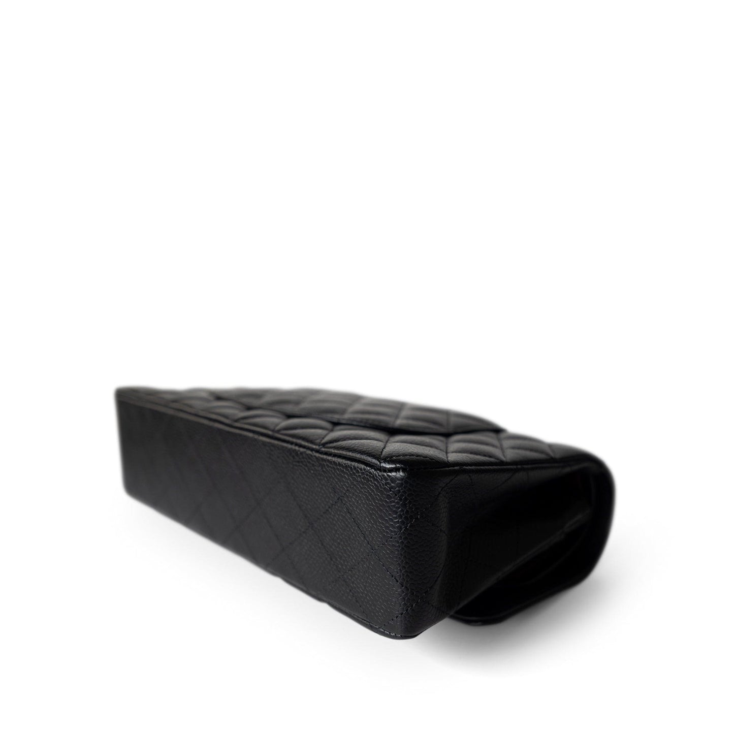 Black Caviar Quilted Classic Flap Medium Gold Hardware