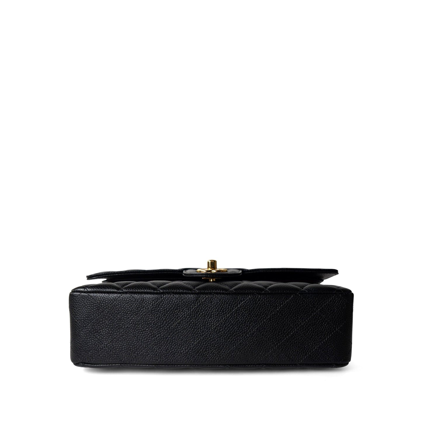 Black Caviar Quilted Classic Flap Medium Gold Hardware