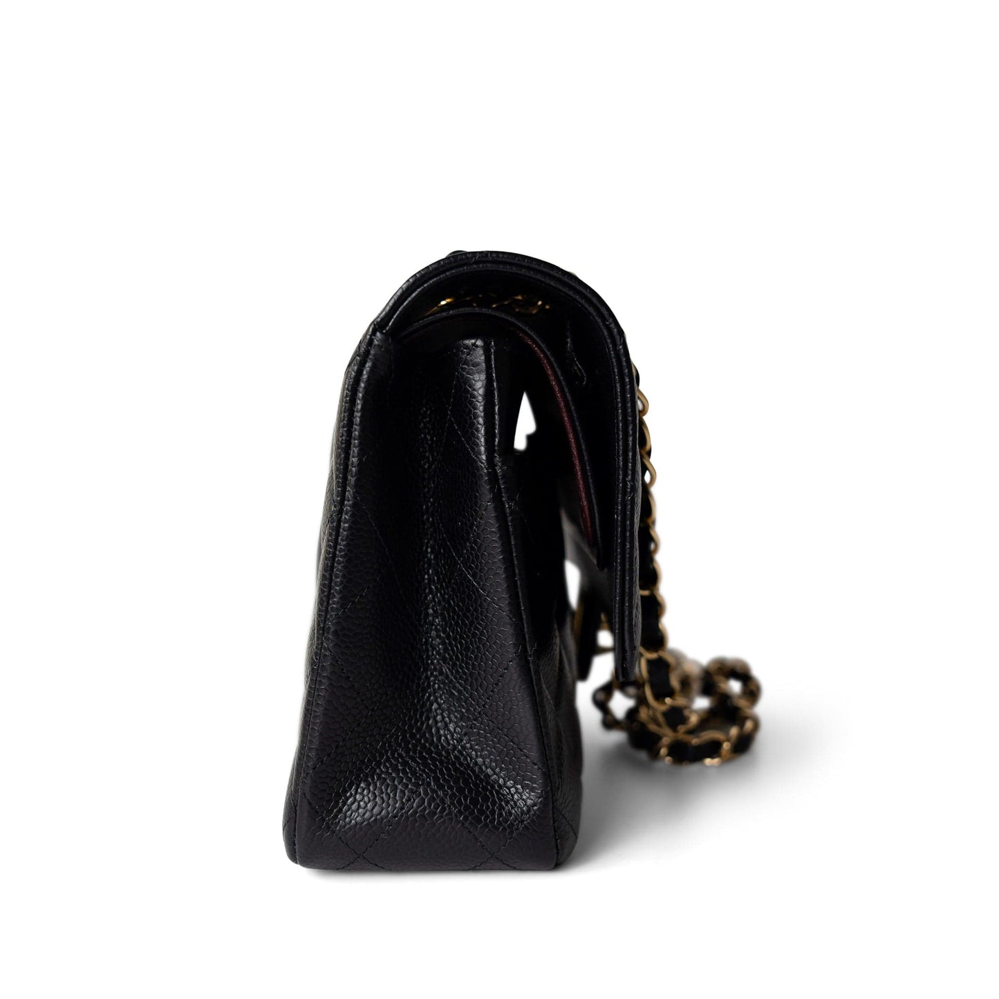 Black Caviar Quilted Classic Flap Medium Gold Hardware