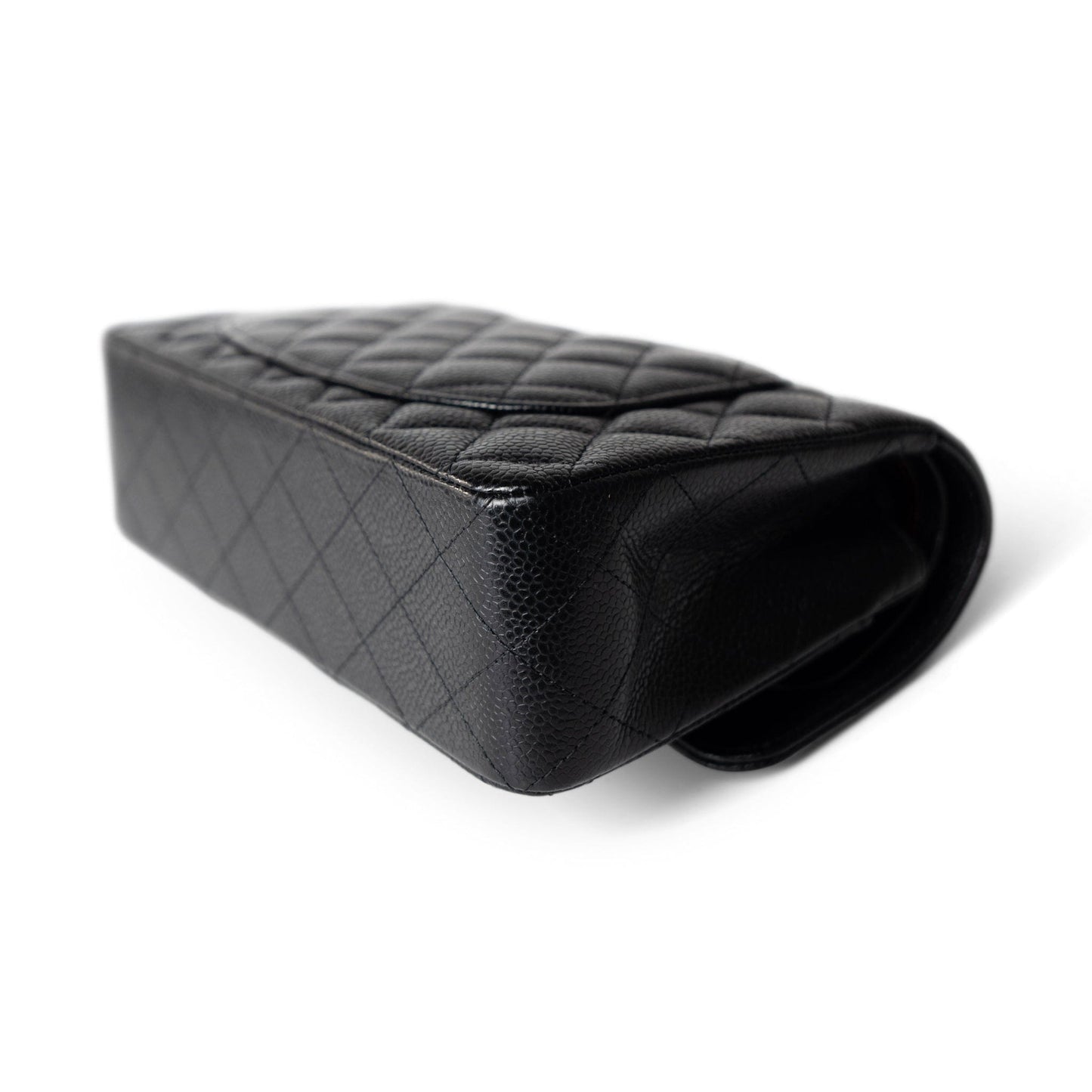 Black Caviar Quilted Classic Flap Small Silver Hardware
