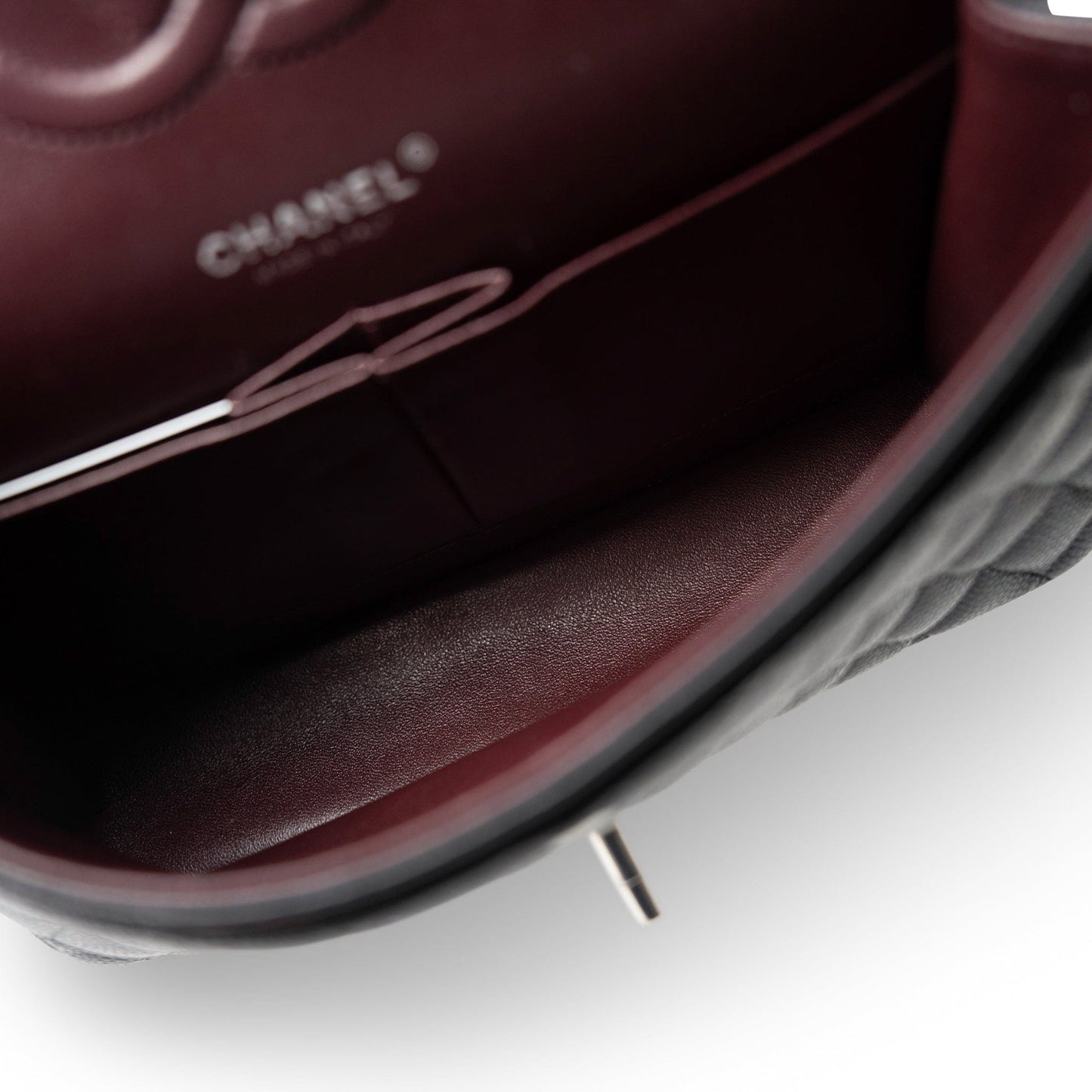 Black Caviar Quilted Medium Classic Flap Silver Hardware