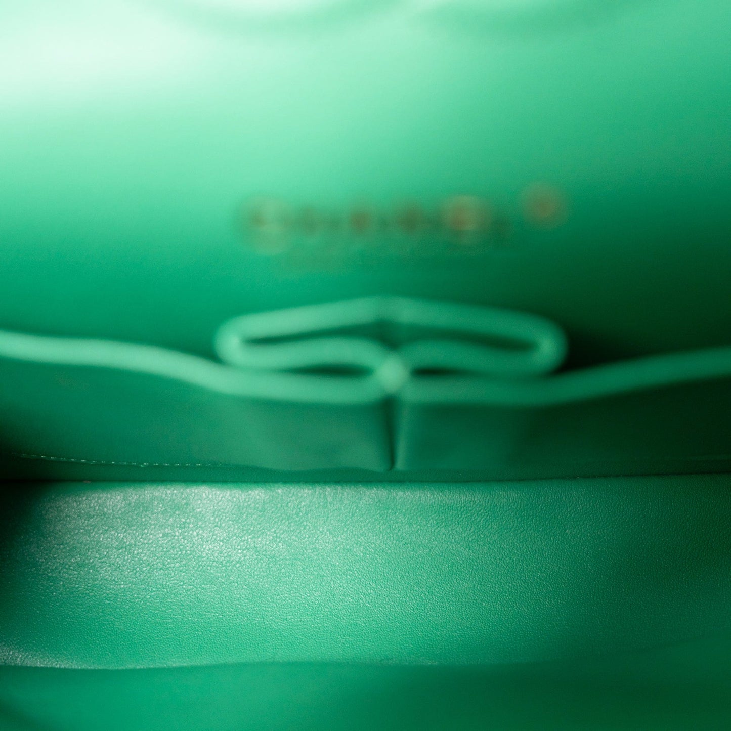 20S Green Lambskin Quilted Classic Flap Medium Light Gold Hardware