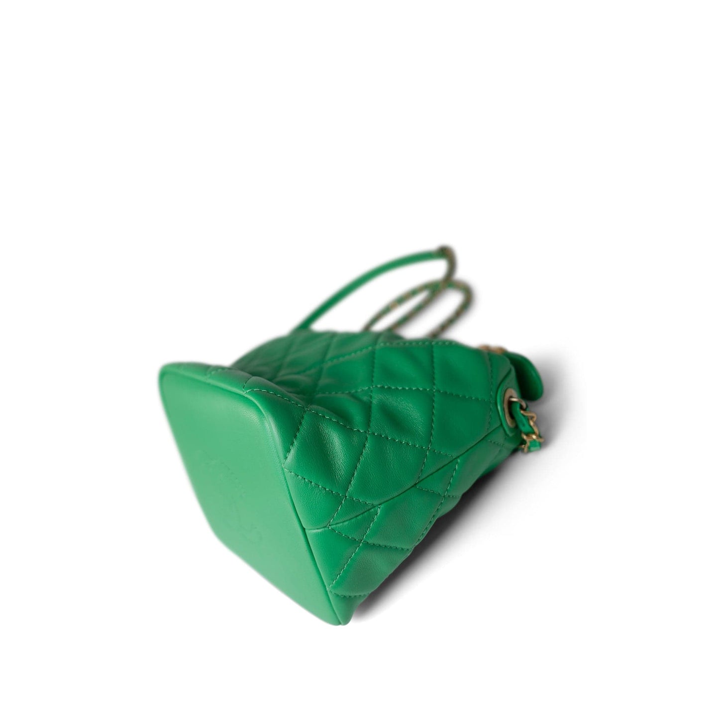 20S Small Perfect Meeting Green Lambskin Quilted Hobo Bag