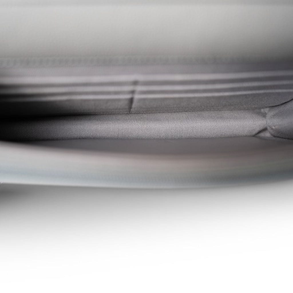 22B Grey Caviar Quilted Wallet on Chain Light Gold Hardware