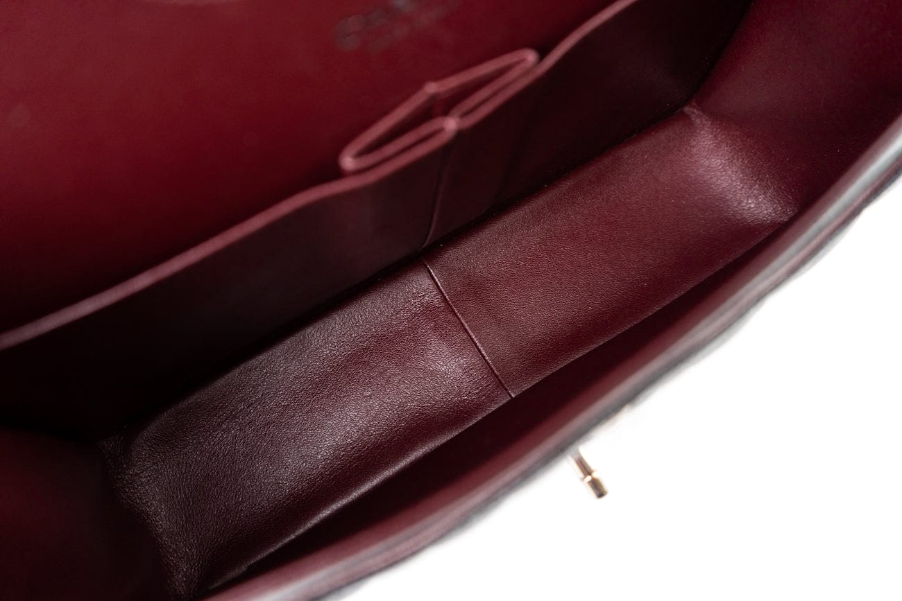 Jumbo Black Caviar Quilted Classic Flap Silver Hardware