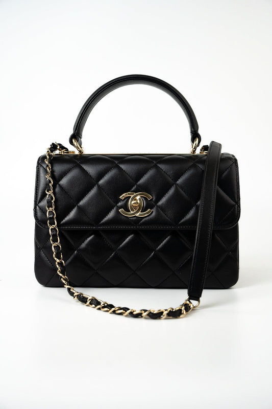 Lambskin Quilted Trendy CC Small Light Gold Hardware