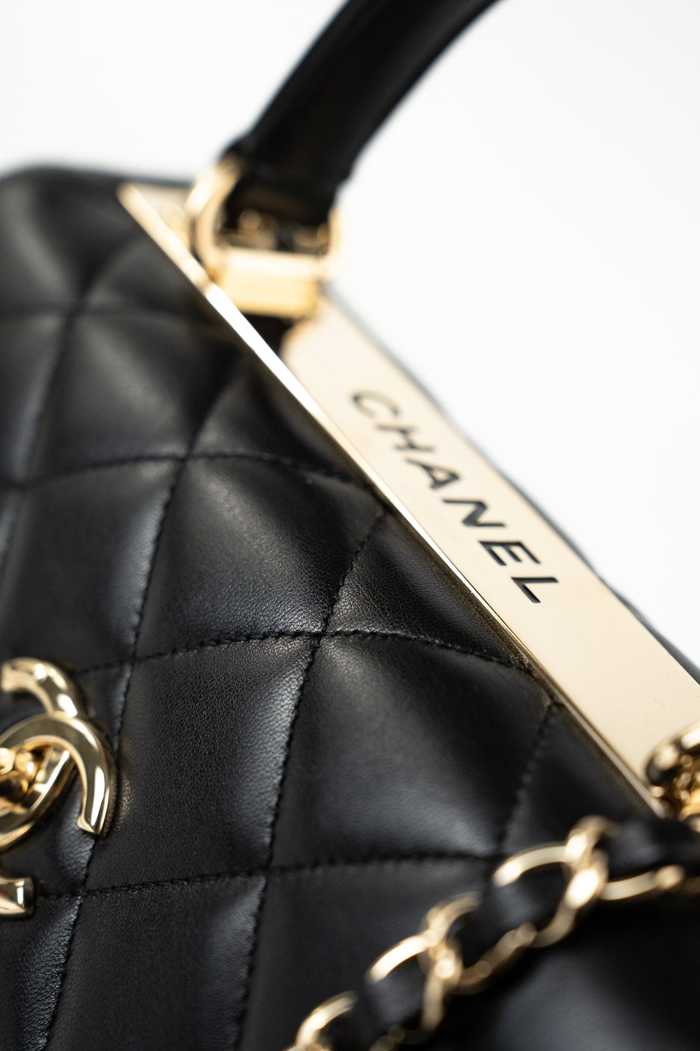 Lambskin Quilted Trendy CC Small Light Gold Hardware