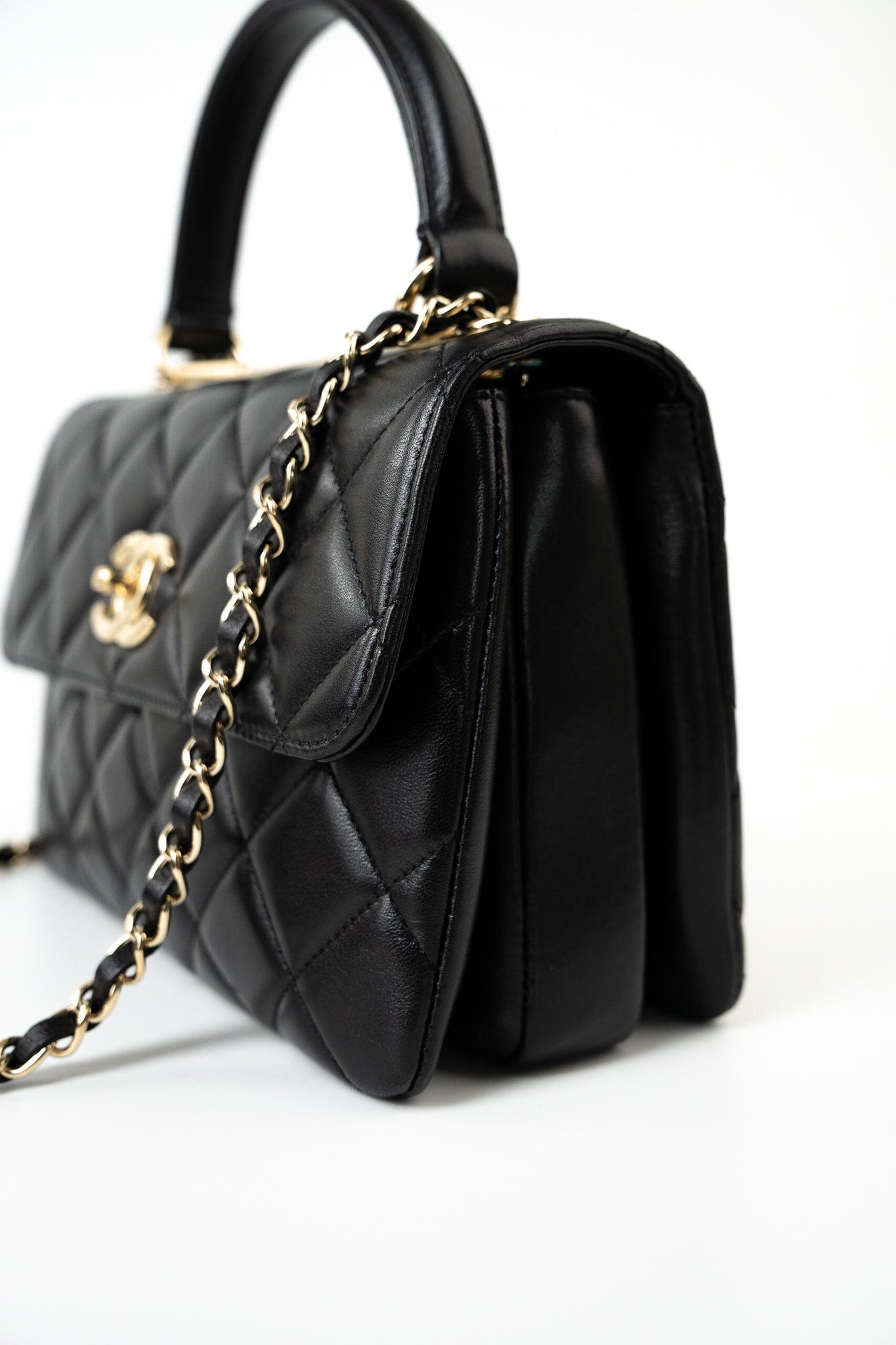 Lambskin Quilted Trendy CC Small Light Gold Hardware