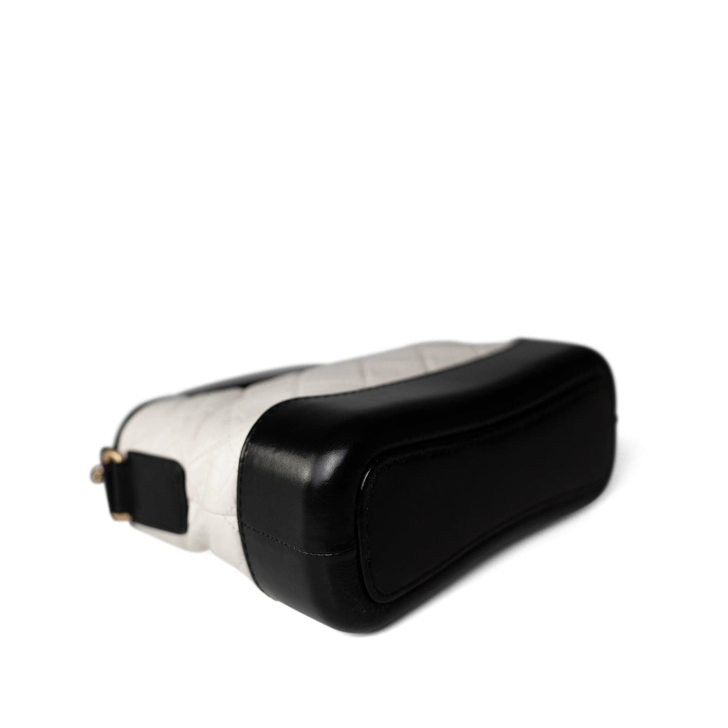 Gabrielle Hobo Bag White Black Mini Mixed Hardware