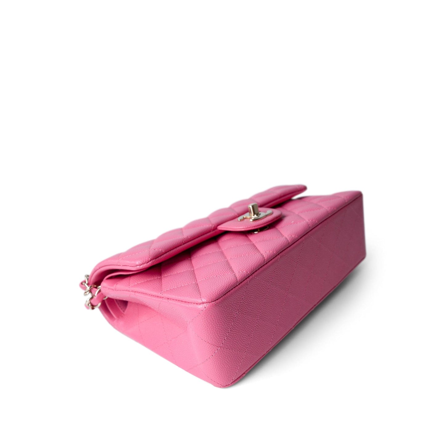 21C Pink Caviar Quilted Small Classic Flap Light Gold Hardware