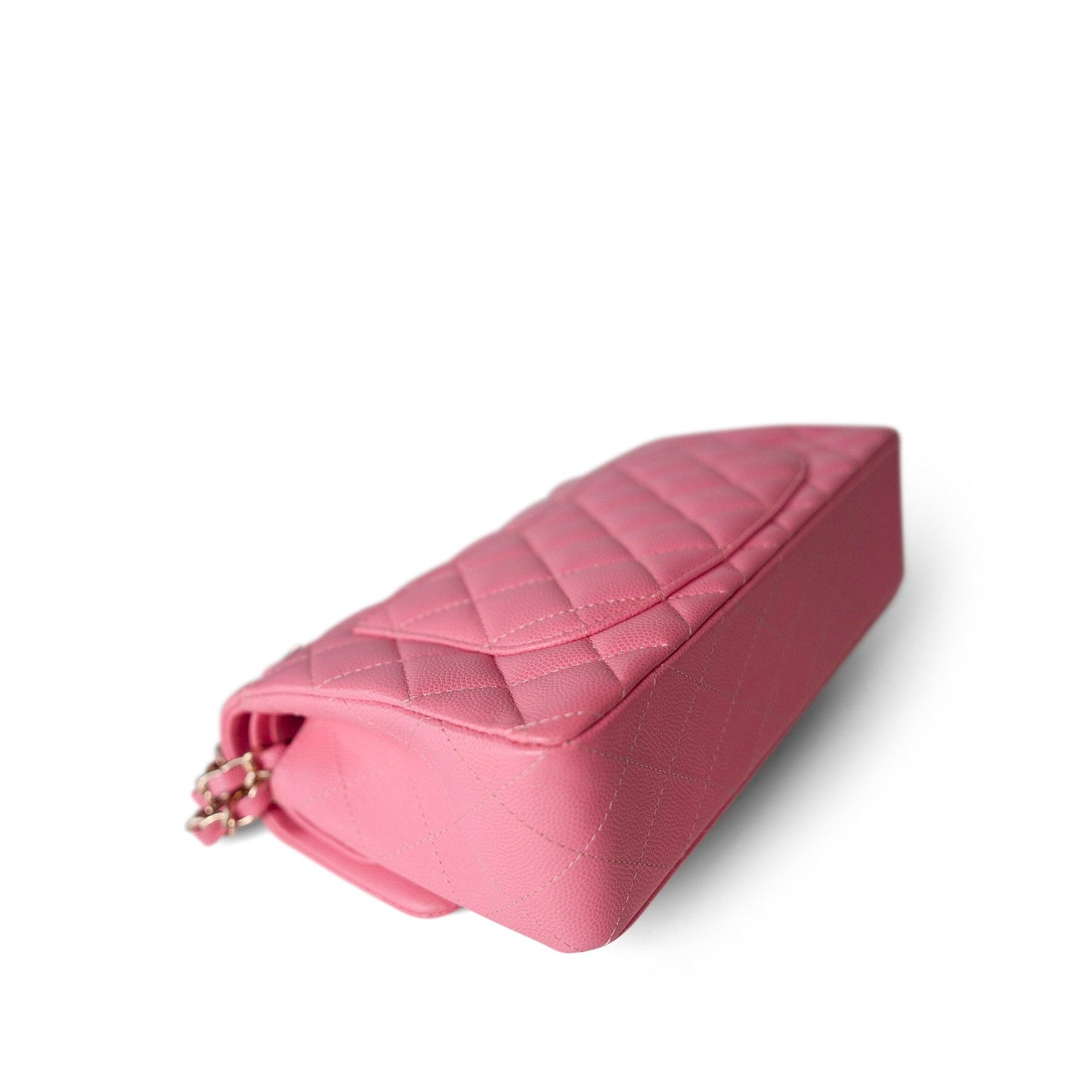 21P Pink Caviar Quilted Classic Flap Small Light Gold Hardware