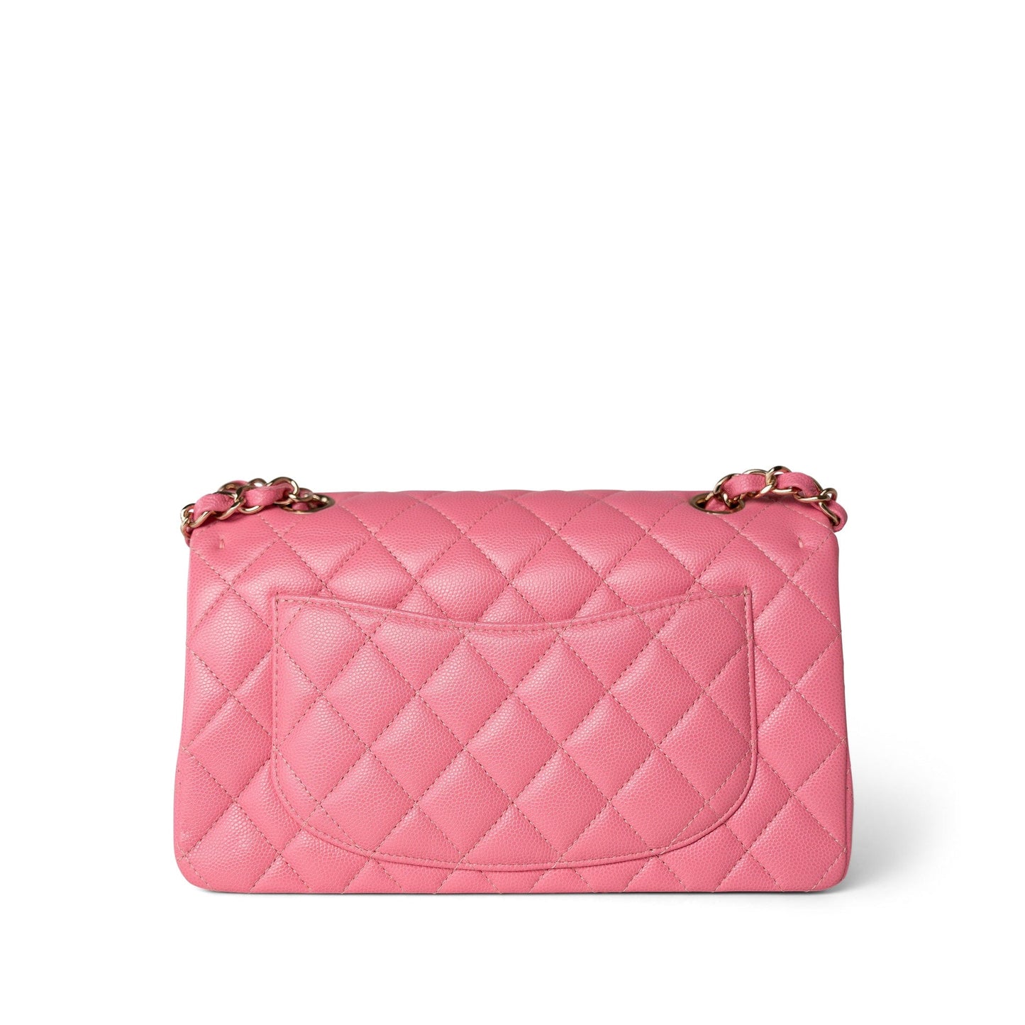 21P Pink Caviar Quilted Classic Flap Small Light Gold Hardware