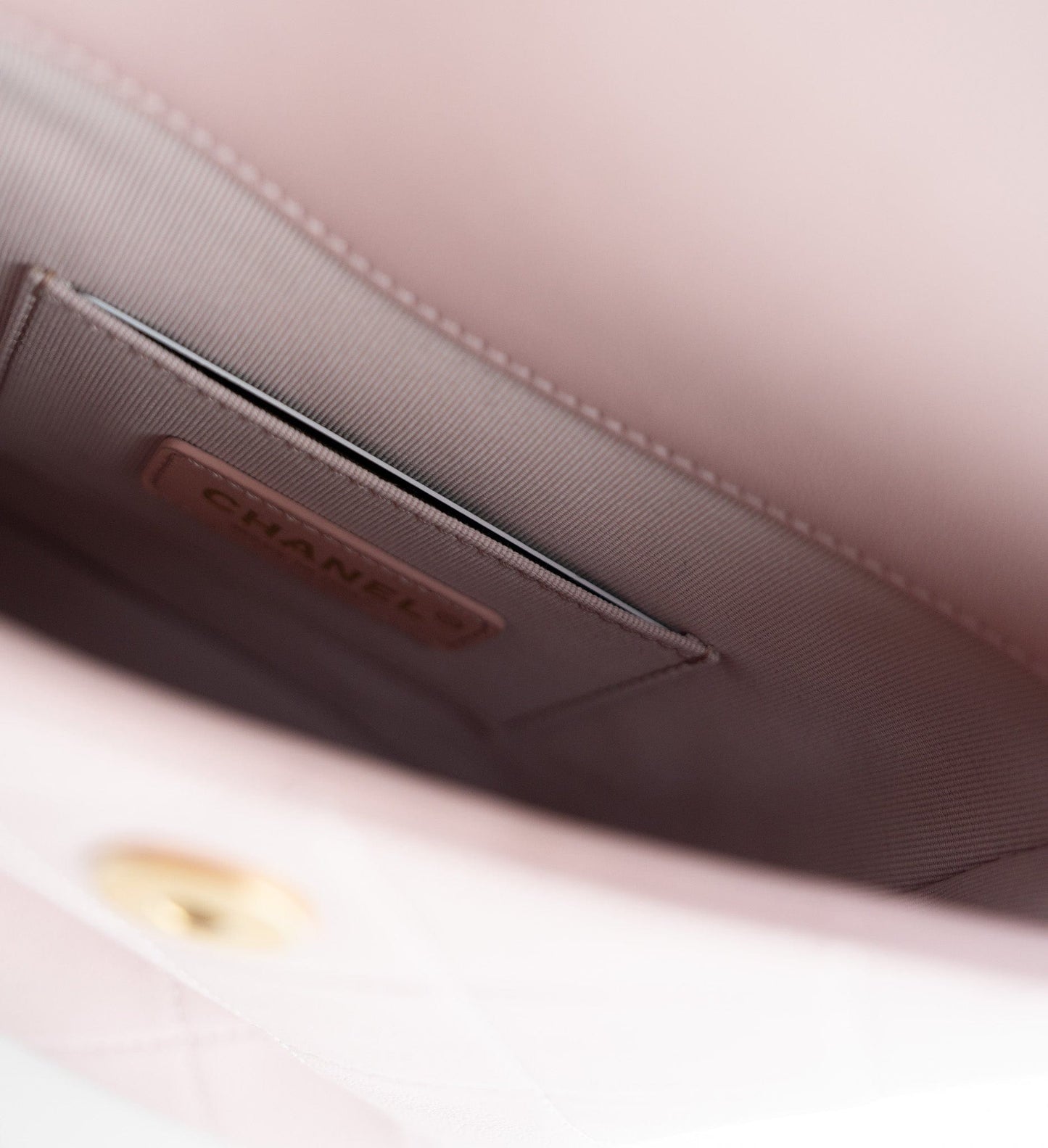 21S Light Pink / Rose Clair Calfskin Quilted All About Pearls Small Hobo Bag