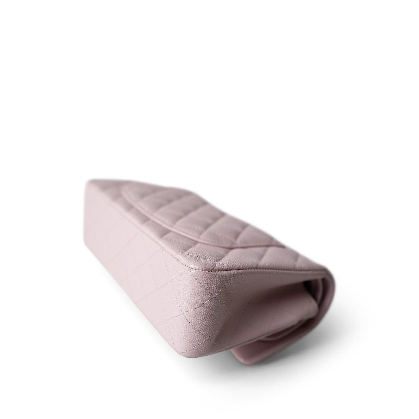 21S Rose Clair Caviar Quilted Classic Flap Small Light Gold Hardware