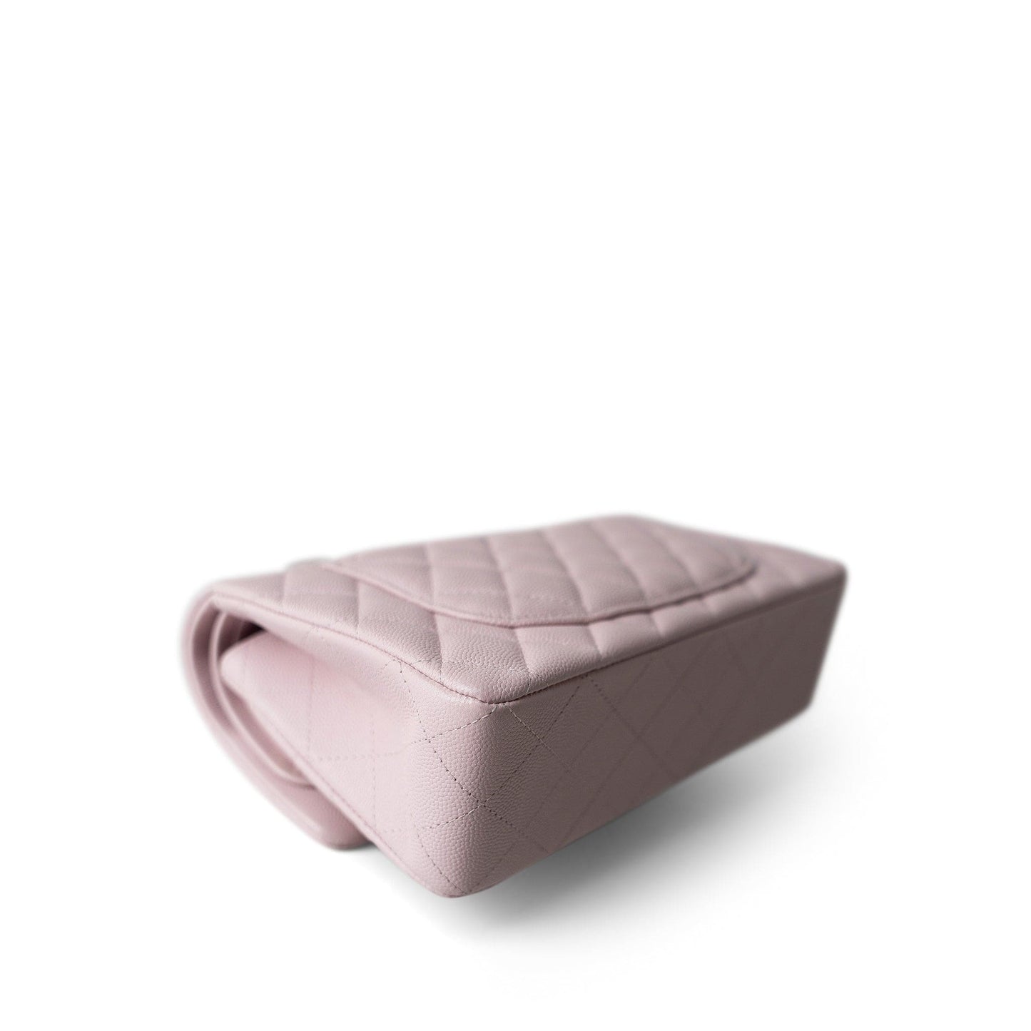 21S Rose Clair Caviar Quilted Classic Flap Small Light Gold Hardware