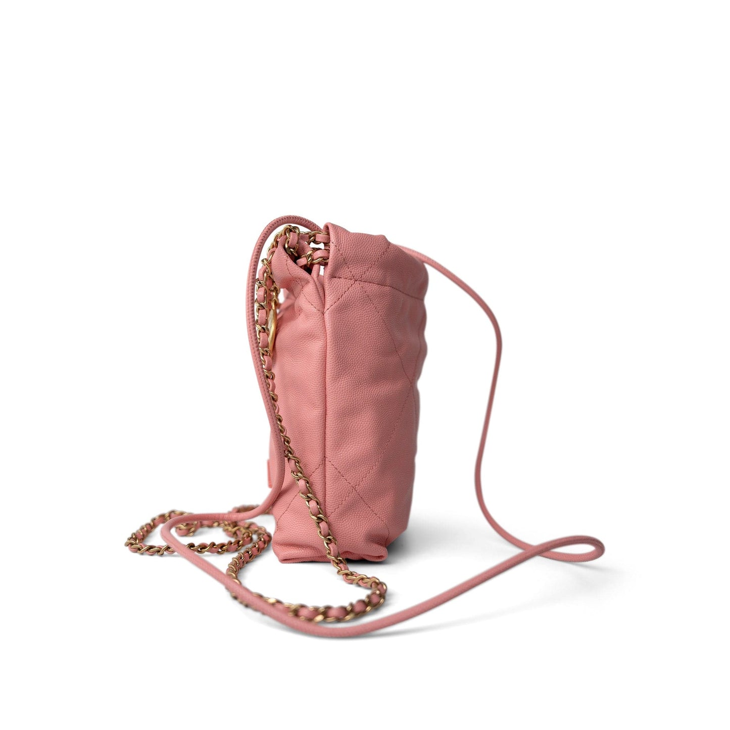 23K Pink Caviar Quilted 22 Bag Mini