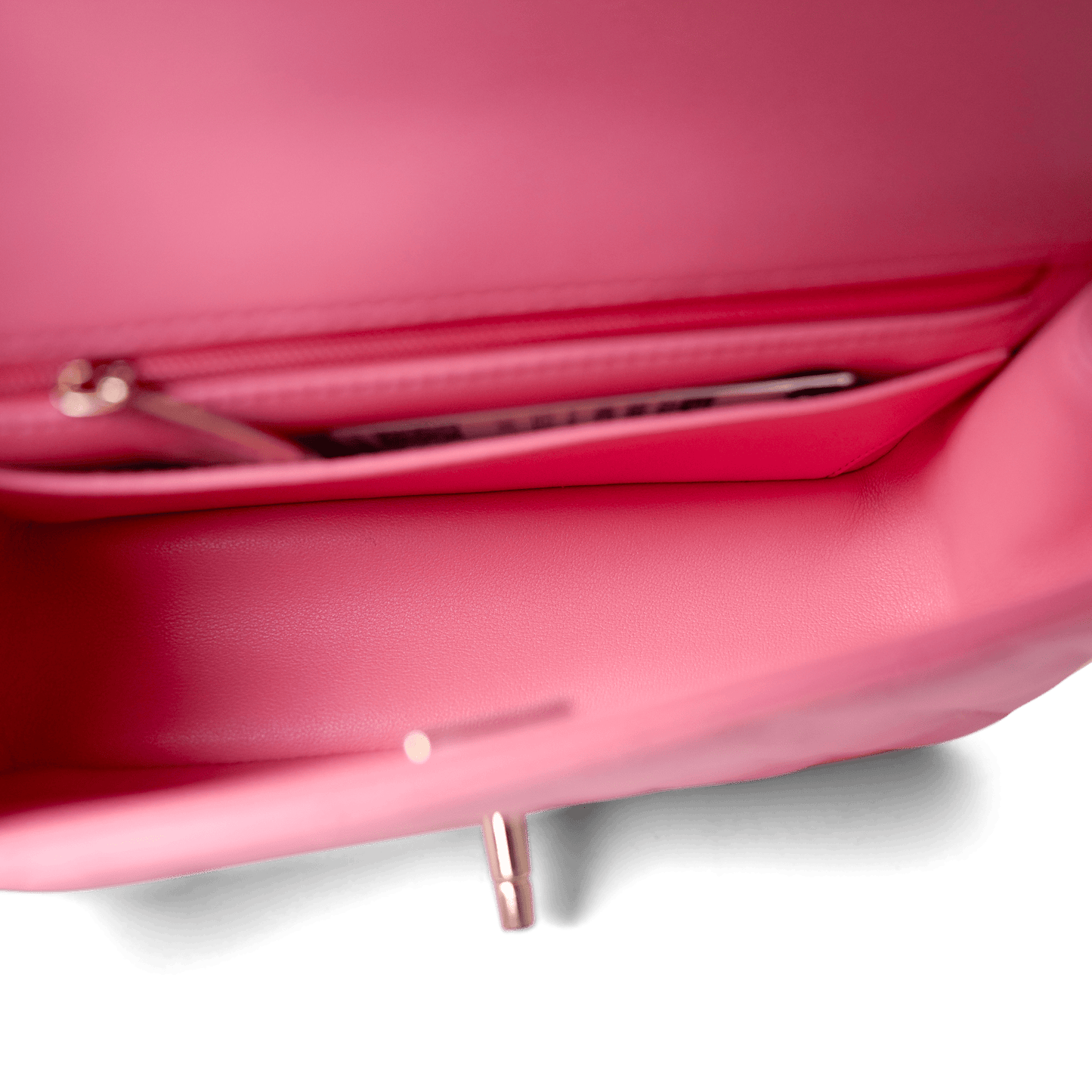 23P Pink Lambskin Quilted Mini Top Handle Light Gold Hardware