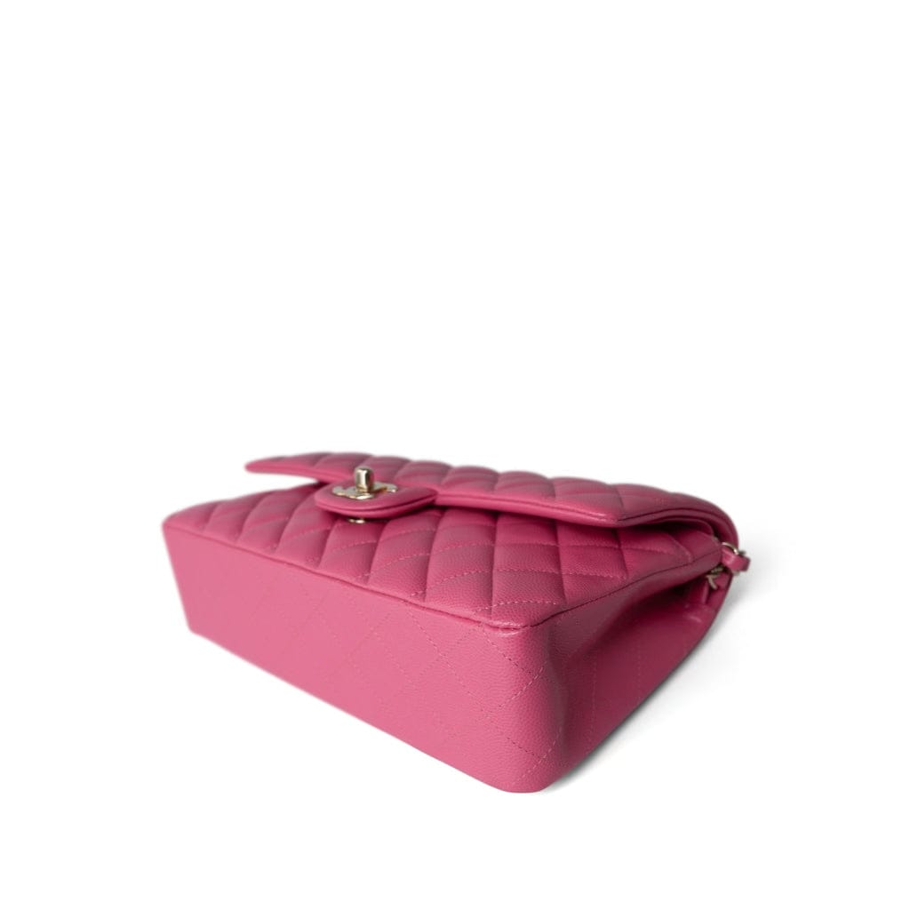 Pink Caviar Quilted Classic Flap Medium Light Gold Hardware