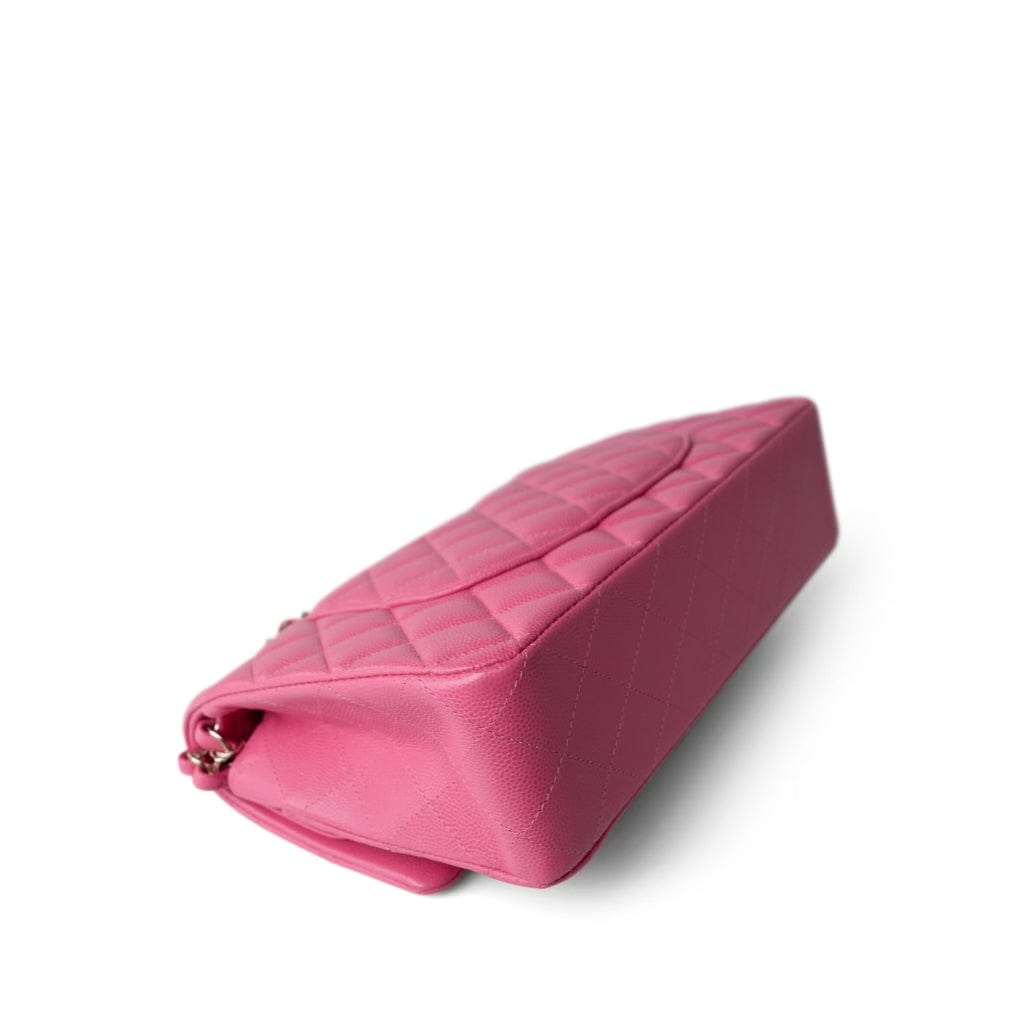 Pink Caviar Quilted Classic Flap Medium Light Gold Hardware