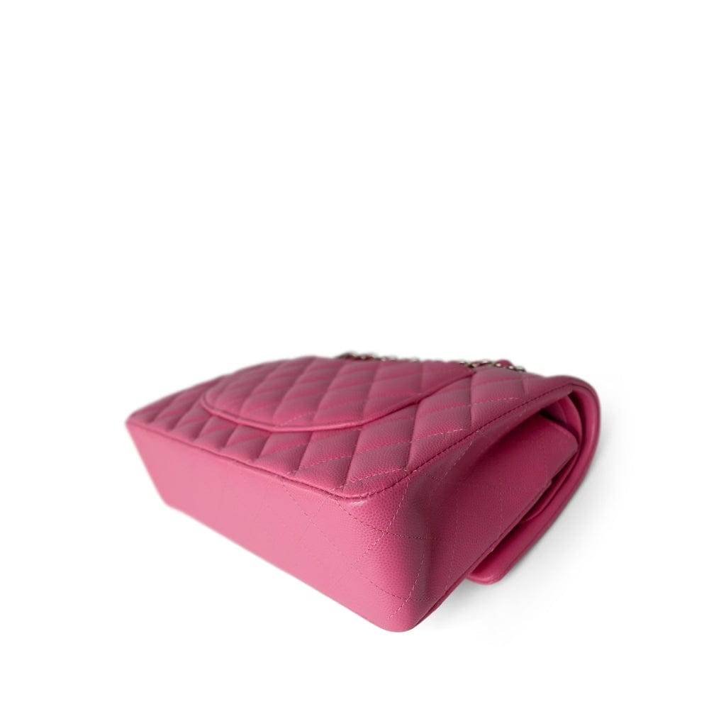 Pink Caviar Quilted Classic Flap Medium Light Gold Hardware