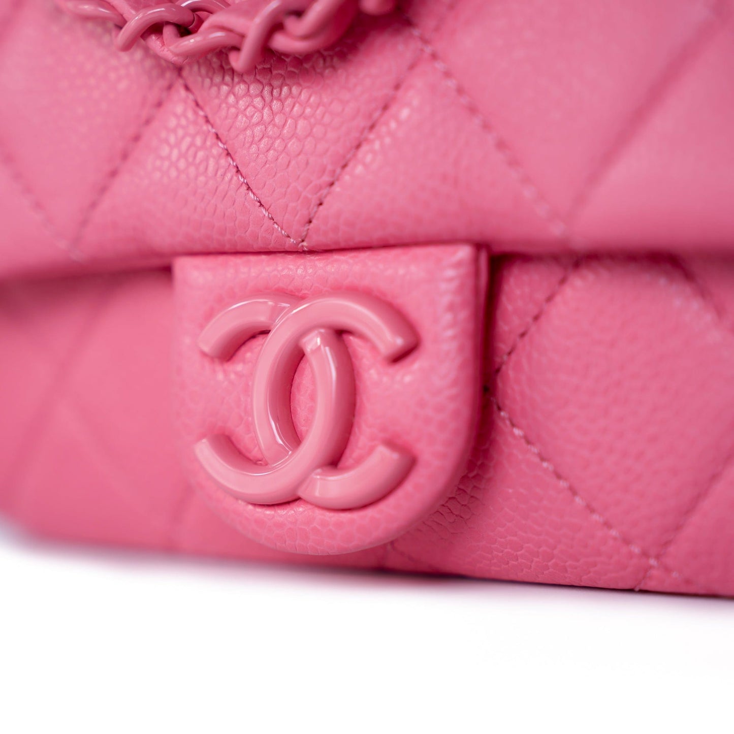 Pink Caviar Quilted Incognito Square Flap Bag