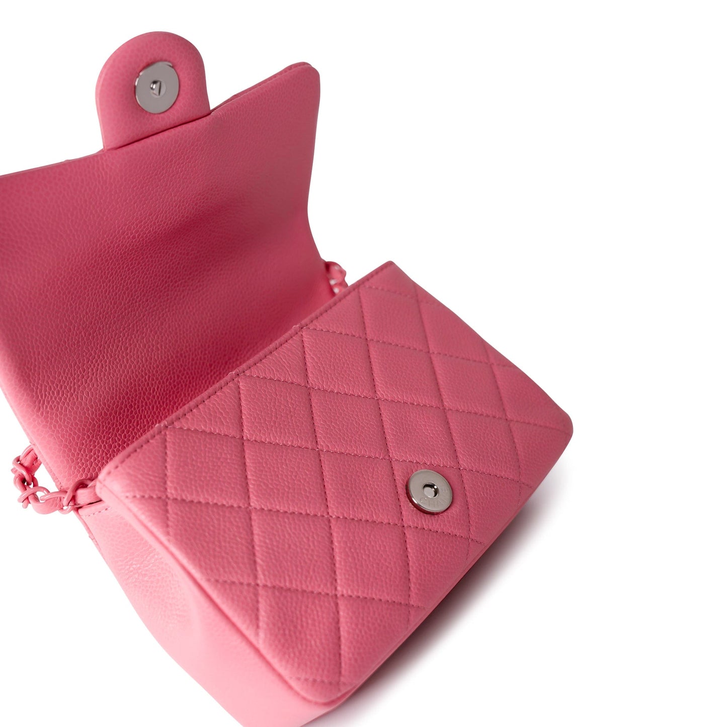 Pink Caviar Quilted Incognito Square Flap Bag
