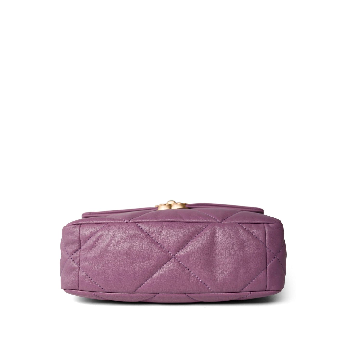 20B Purple Goatskin Quilted 19 Flap Small Mixed Hardware