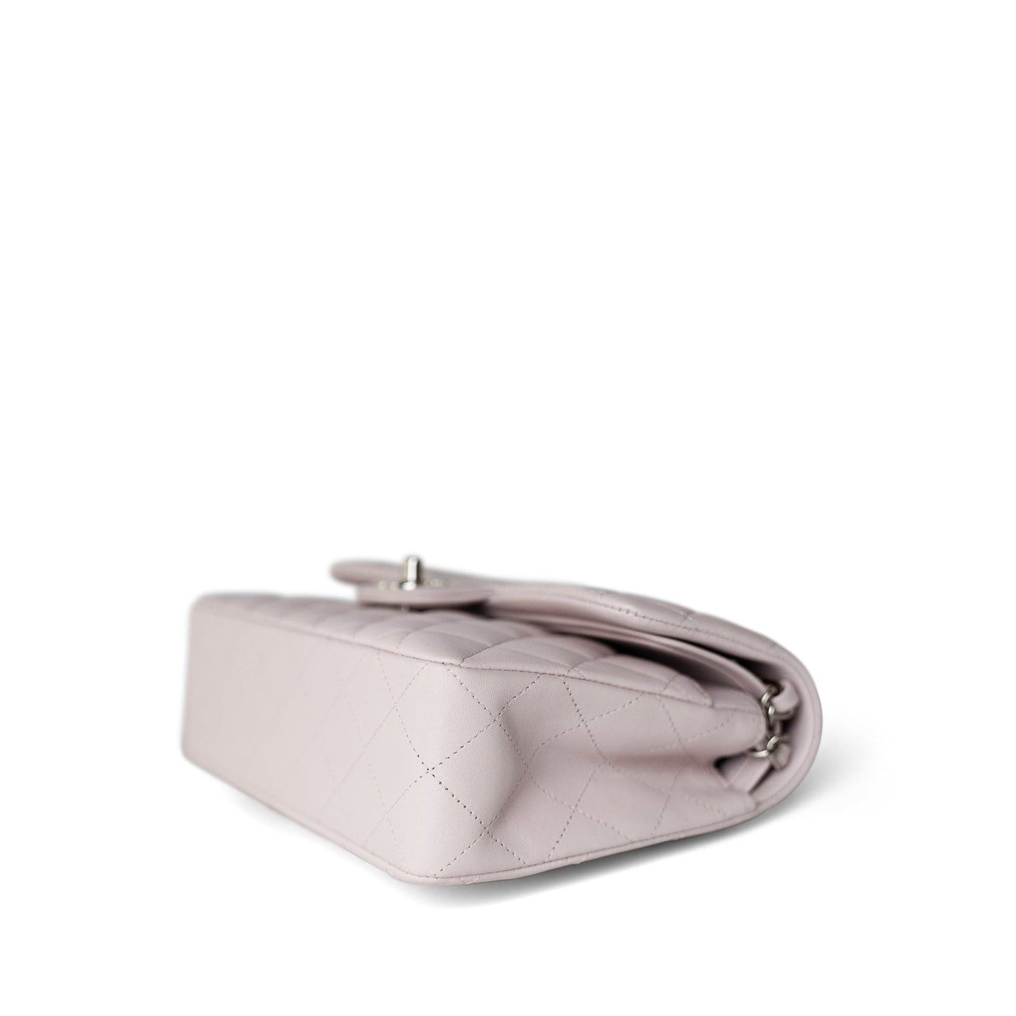 21B Light Purple Lambskin Quilted Classic Flap Small Silver Hardware