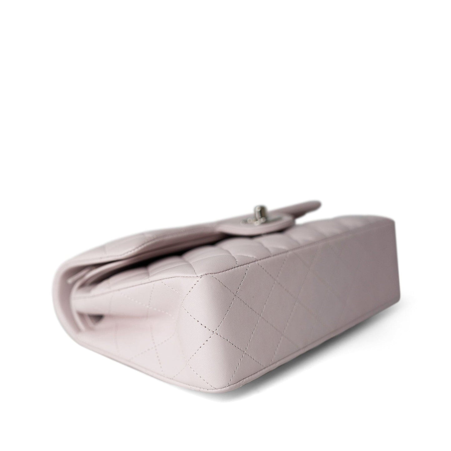 21B Light Purple Lambskin Quilted Classic Flap Small Silver Hardware