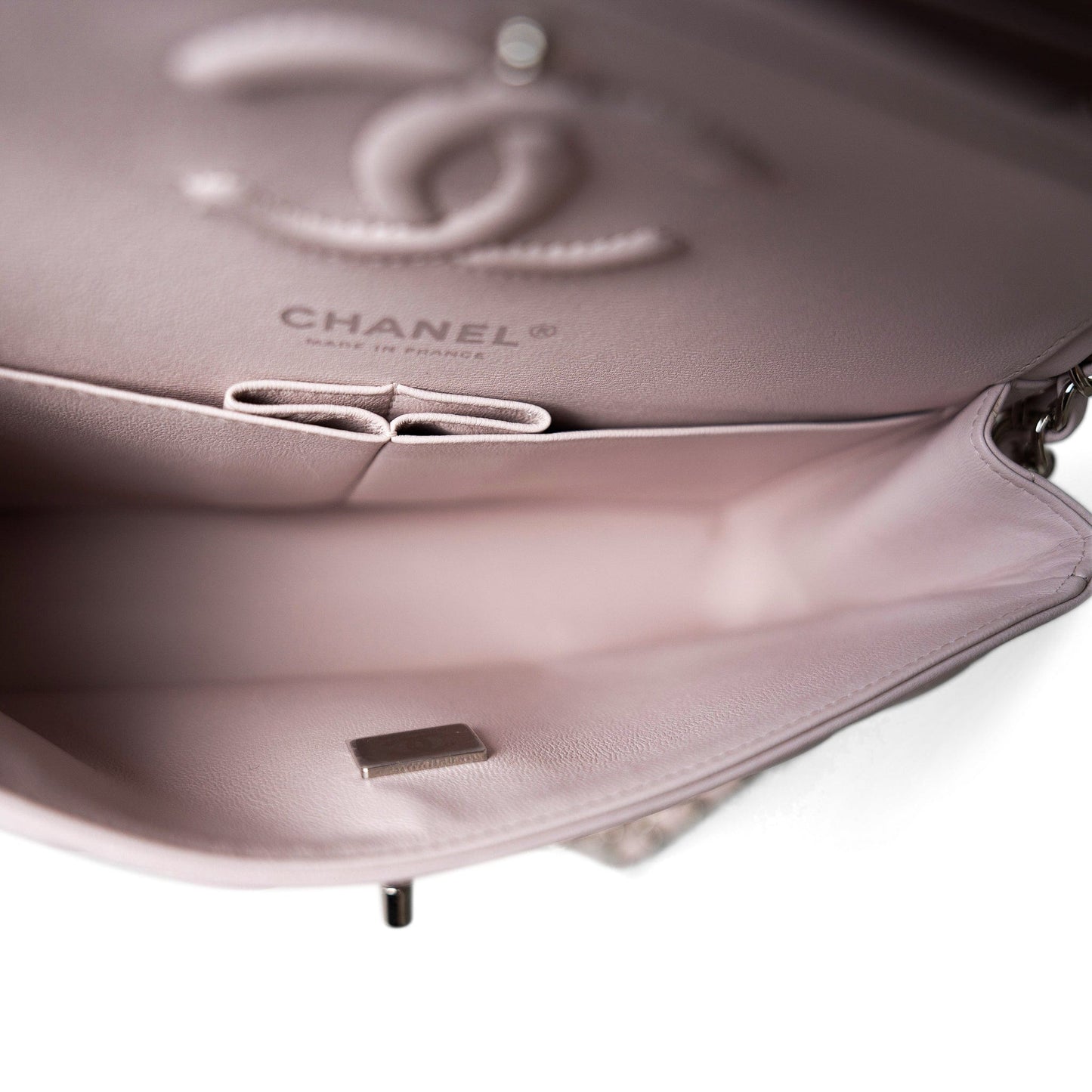 21B Light Purple Lambskin Quilted Classic Flap Small Silver Hardware