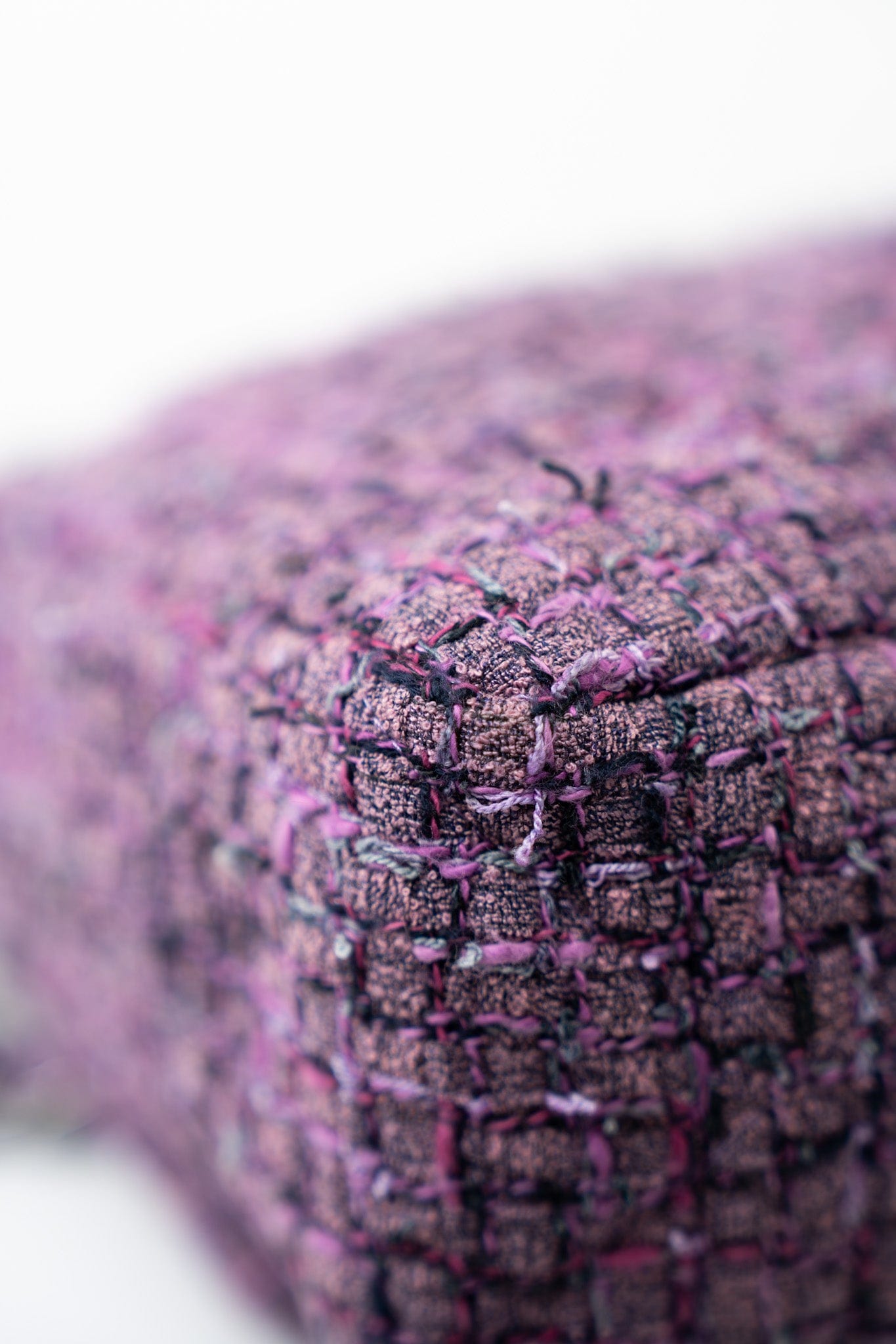 Purple Tweed Quilted 19 Flap Large Mixed Hardware