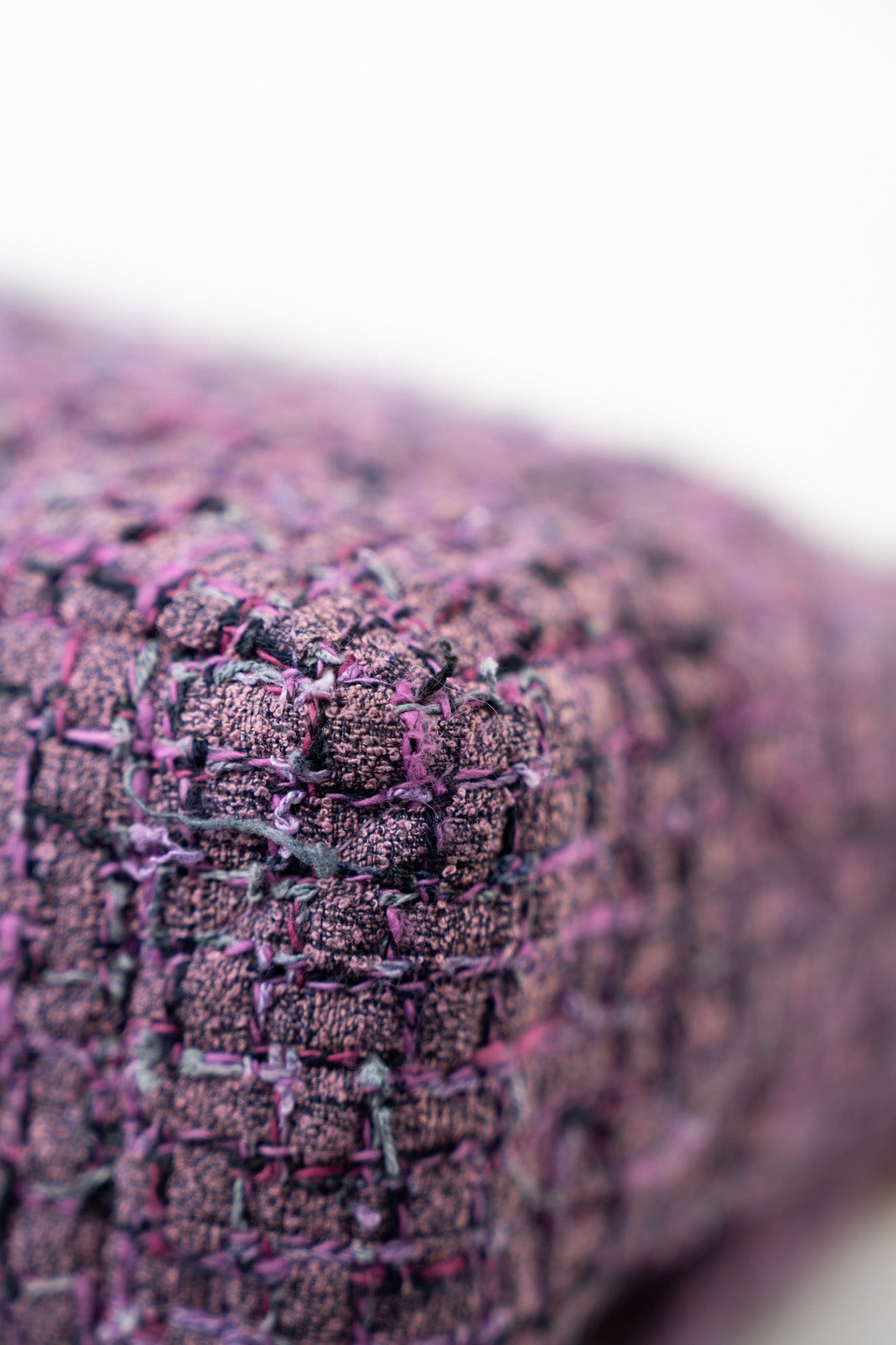 Purple Tweed Quilted 19 Flap Large Mixed Hardware