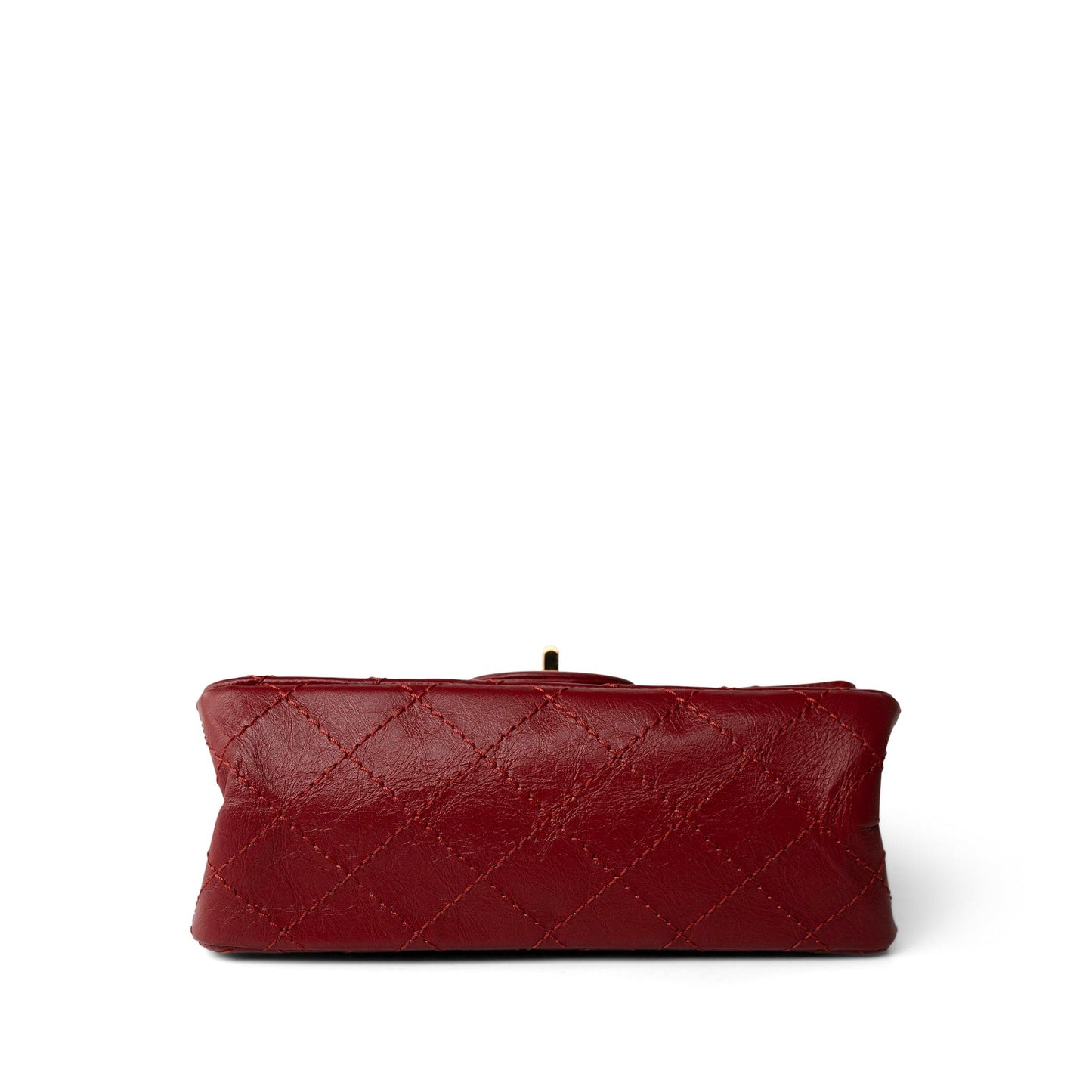 19A Red Aged Calfskin Quilted Mini Reissue Flap