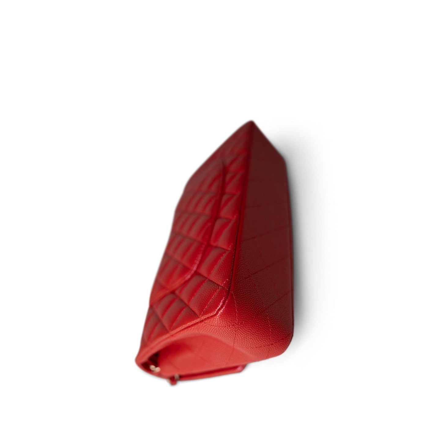 21S Iridescent Red Classic Flap Medium Light Gold Hardware