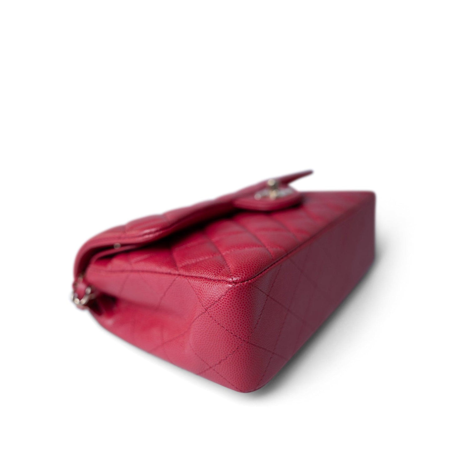 Red Caviar Quilted Classic Flap Small Light Gold Hardware